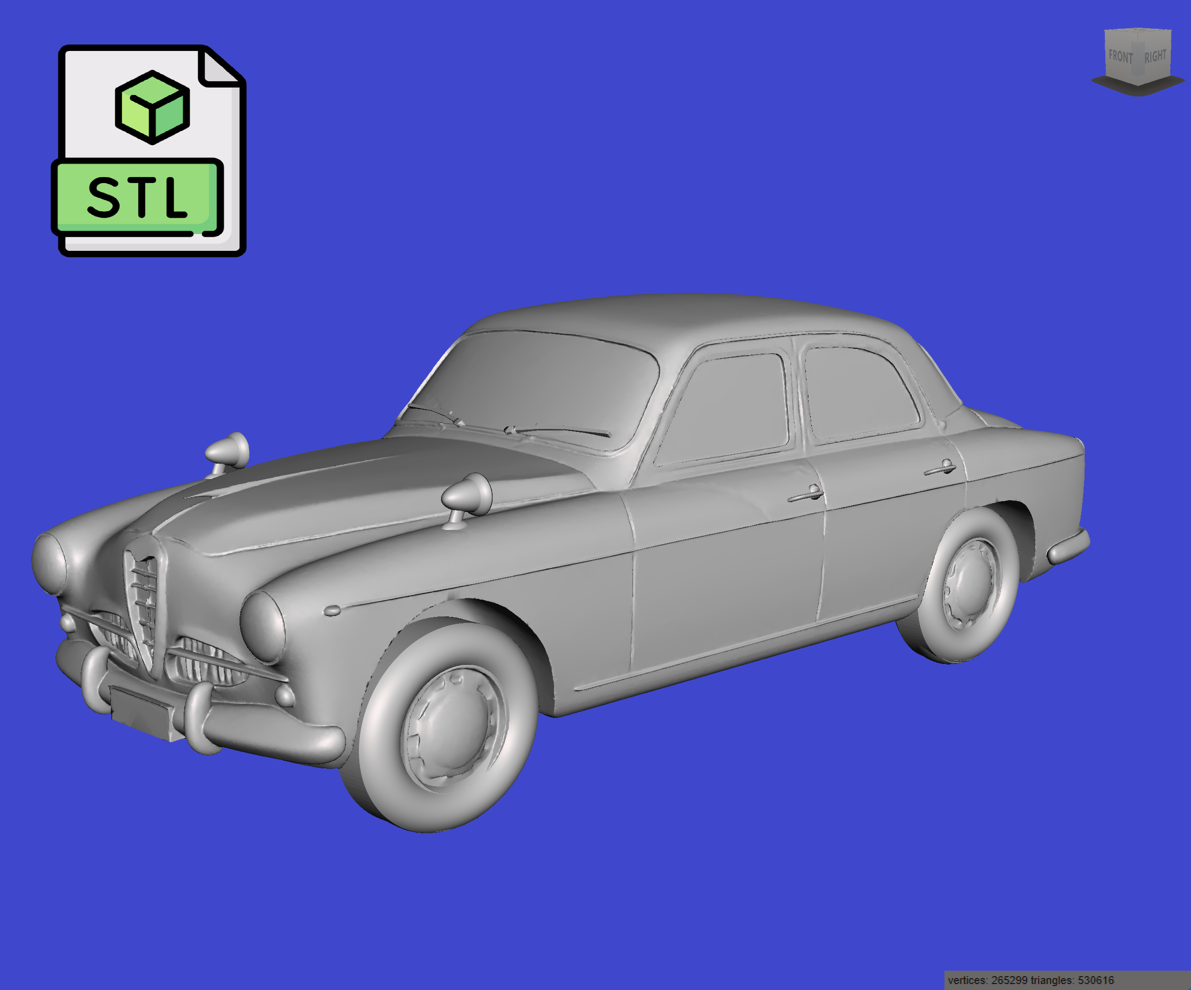 Digital Download of 3D Printed Resin Alfa Romeo 1900 TI Super 1955