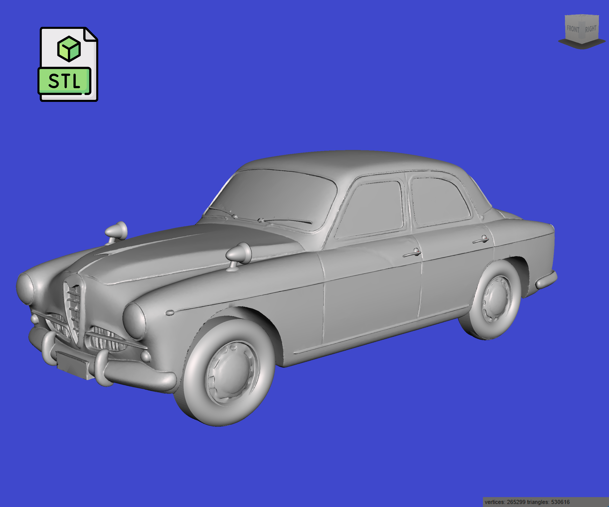Digital Download of 3D Printed Resin Alfa Romeo 1900 TI Super 1955