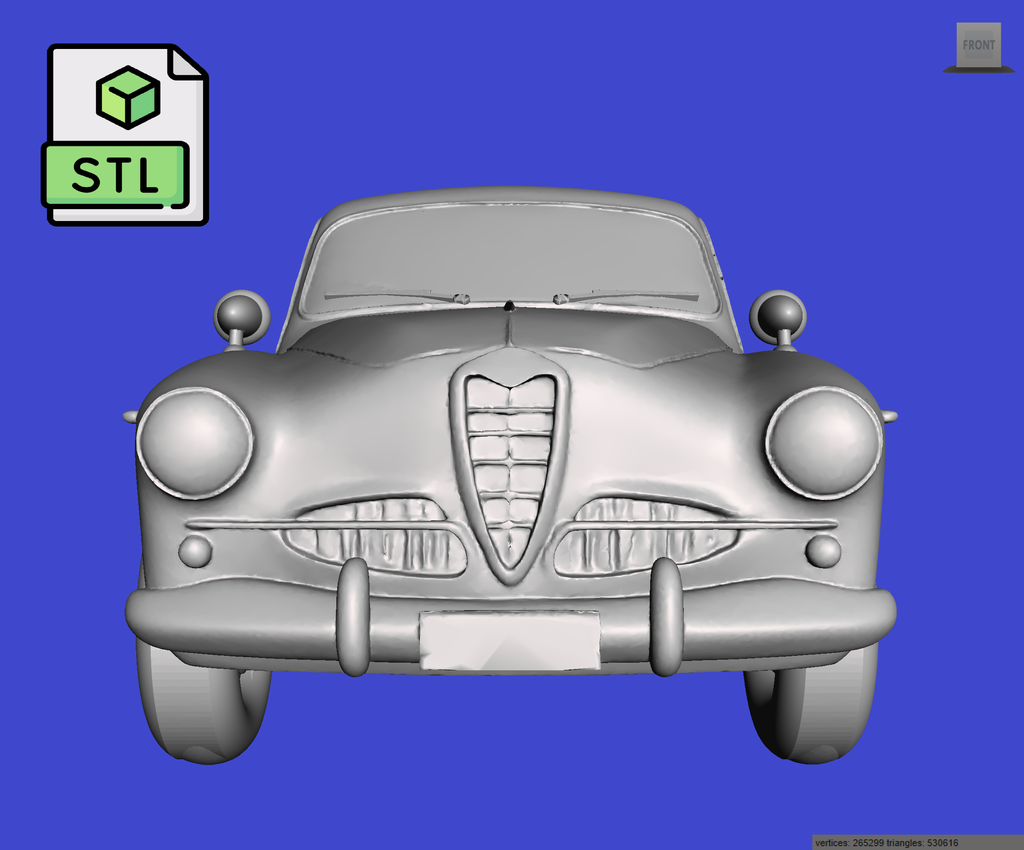 Digital Download of 3D Printed Resin Alfa Romeo 1900 TI Super 1955