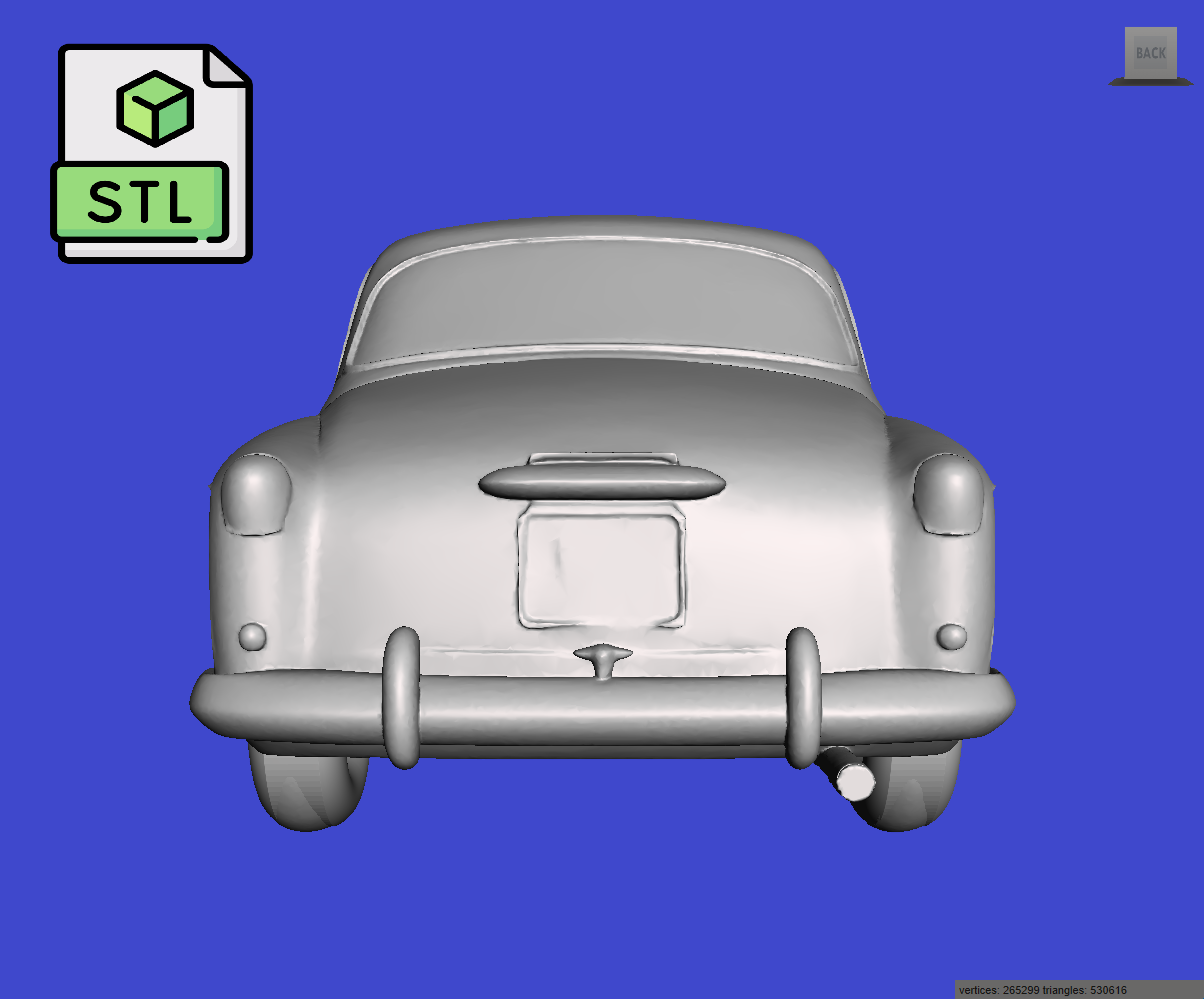 Digital Download of 3D Printed Resin Alfa Romeo 1900 TI Super 1955