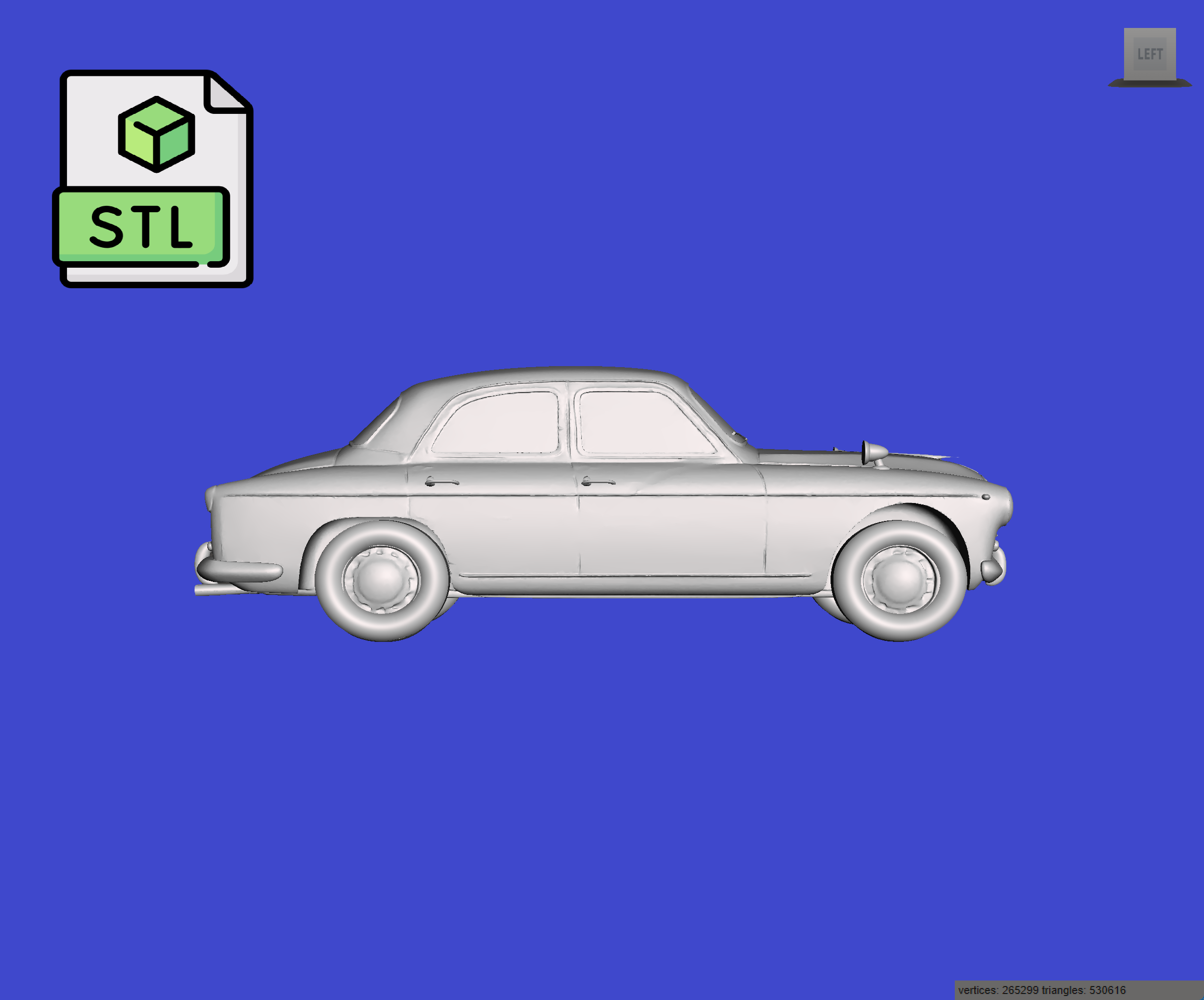 Digital Download of 3D Printed Resin Alfa Romeo 1900 TI Super 1955