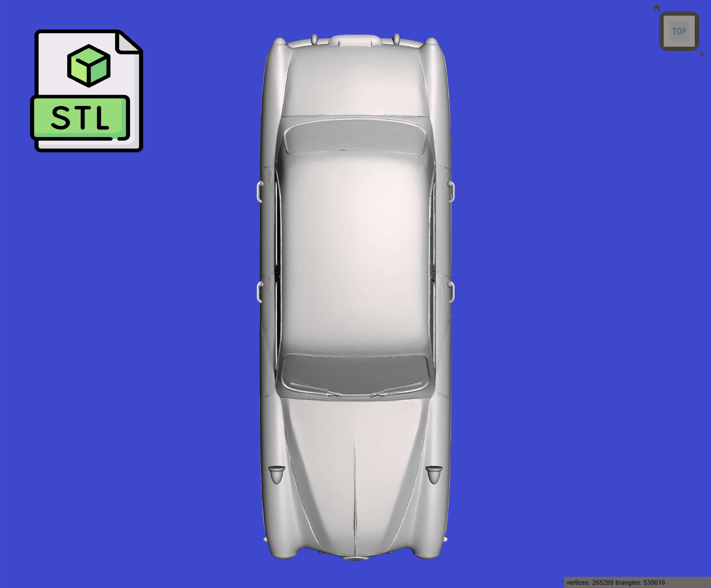 Digital Download of 3D Printed Resin Alfa Romeo 1900 TI Super 1955