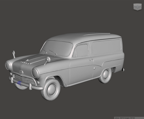 Image of 3D Printed Resin model of Austin A55A60 Van 1966