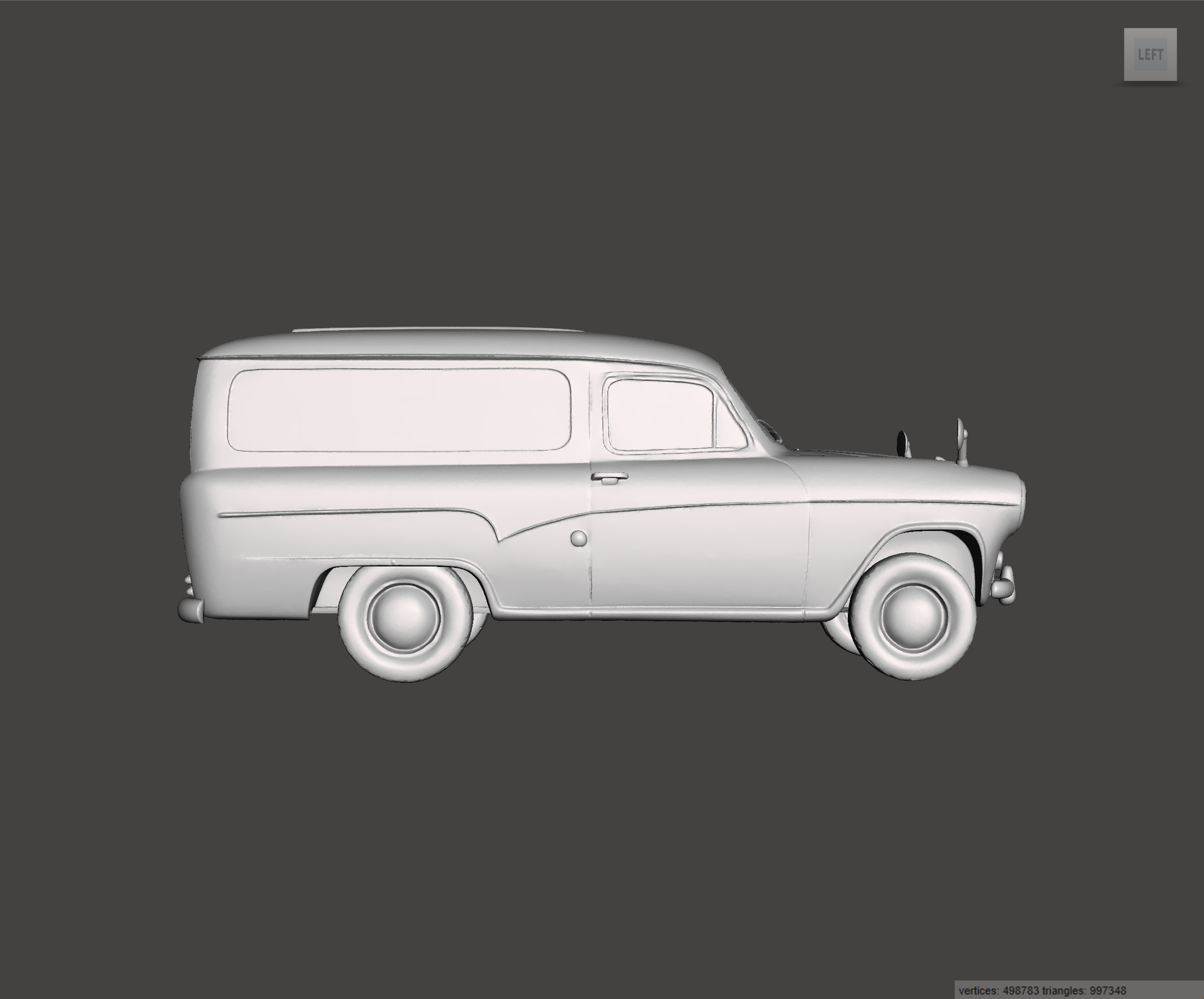 Image of 3D Printed Resin model of Austin A55A60 Van 1966