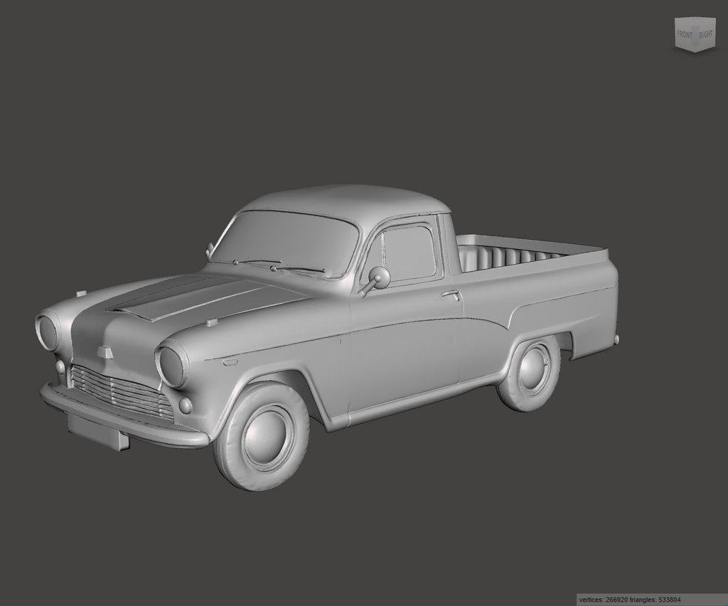 Image of 3D Printed Resin model of Austin A55 Half Ton Pickup 1969