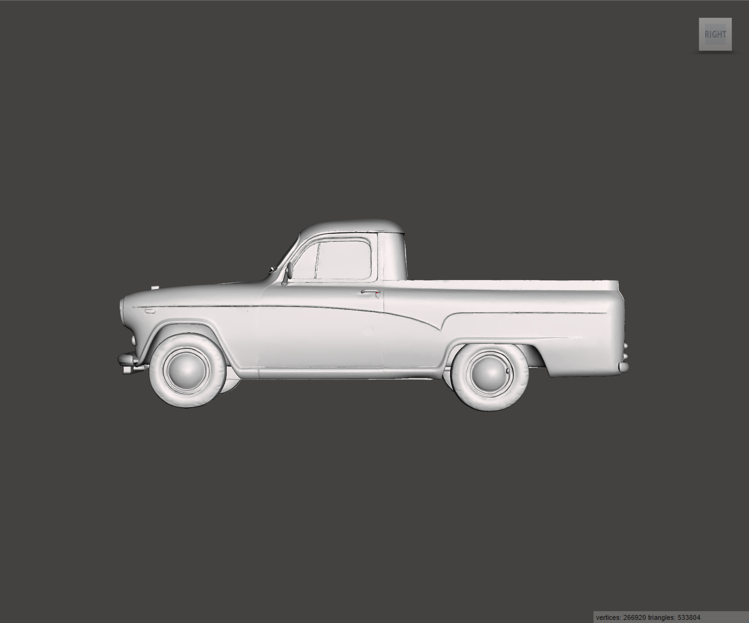 Image of 3D Printed Resin model of Austin A55 Half Ton Pickup 1969