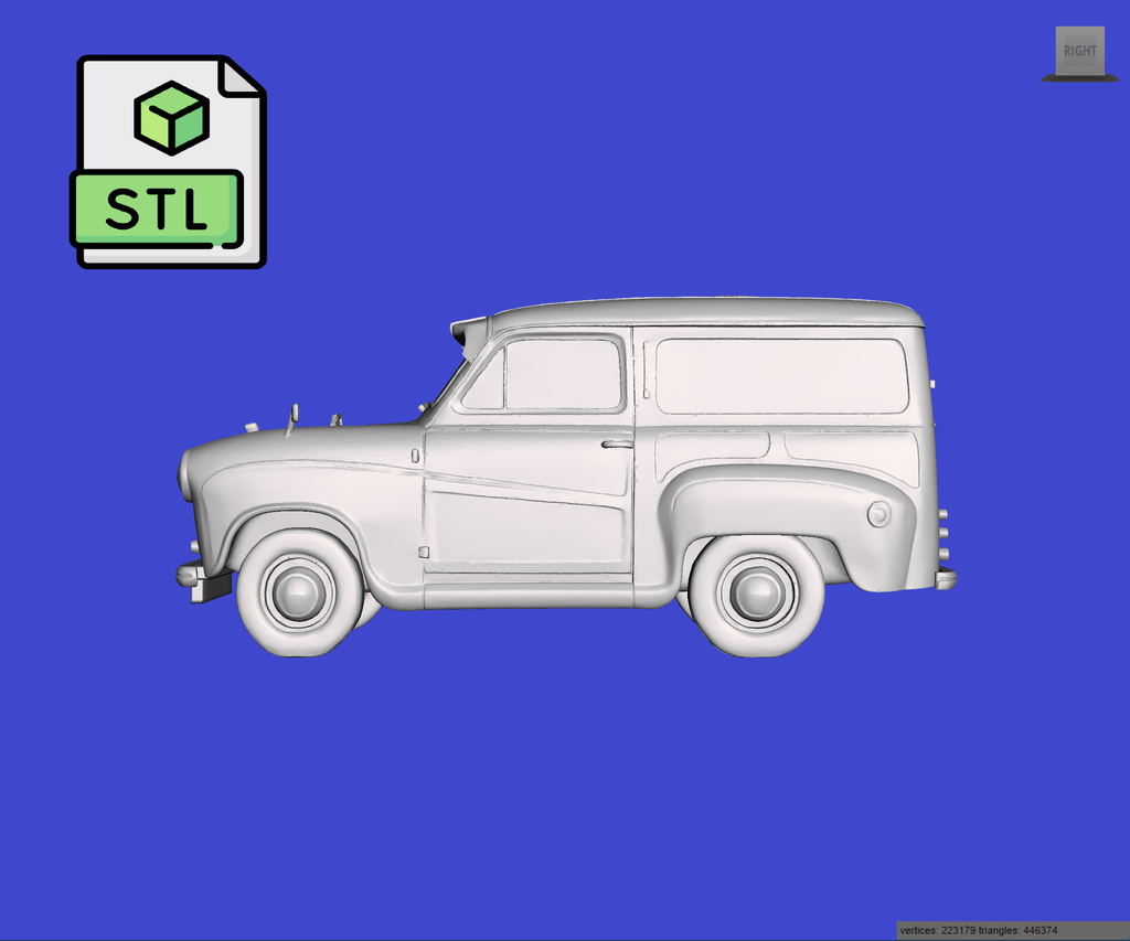 Digital Download of 3D Printed Austin A35 Van 1960