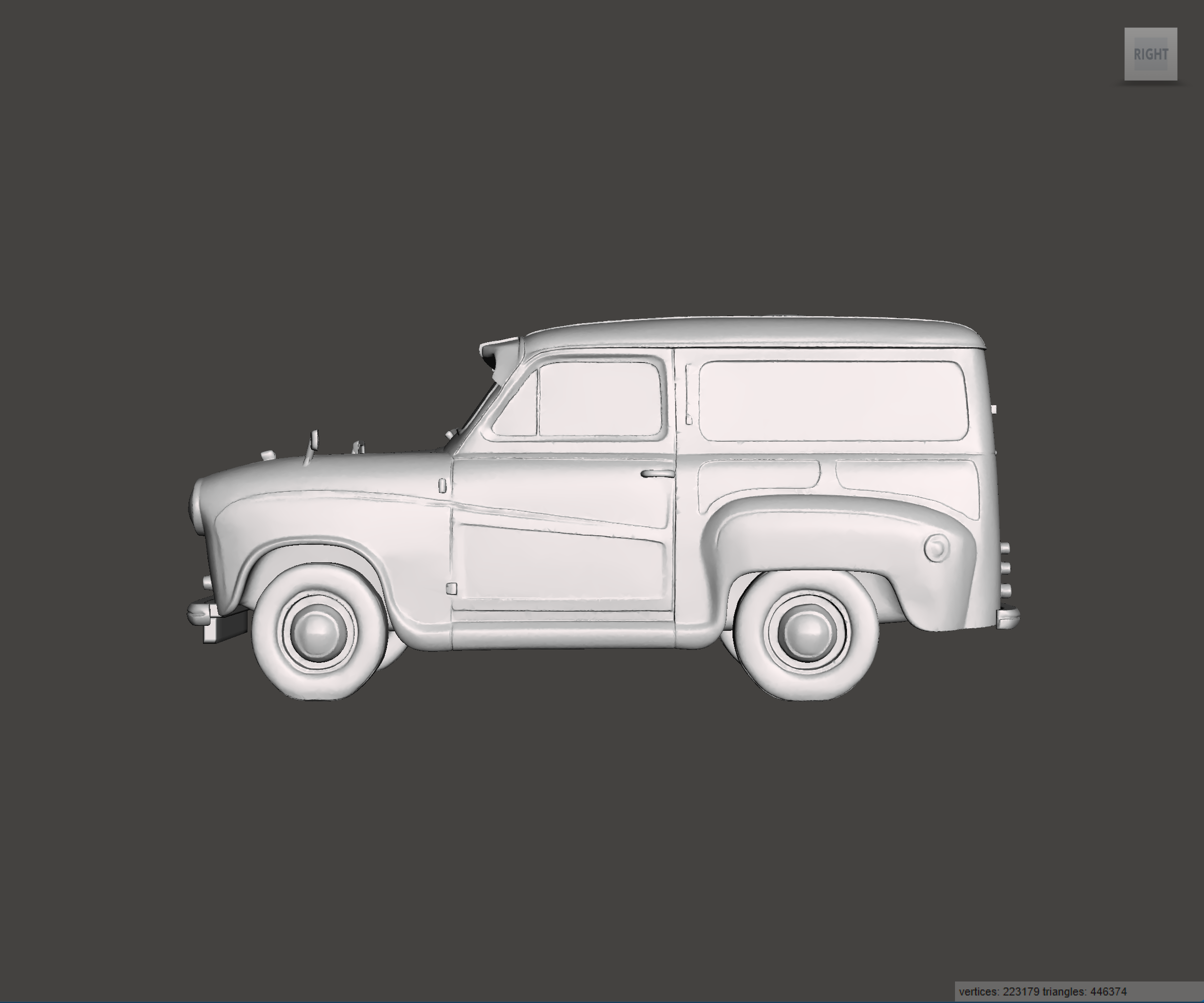 Image of 3D Printed Resin model of Austin A35 Van 1960