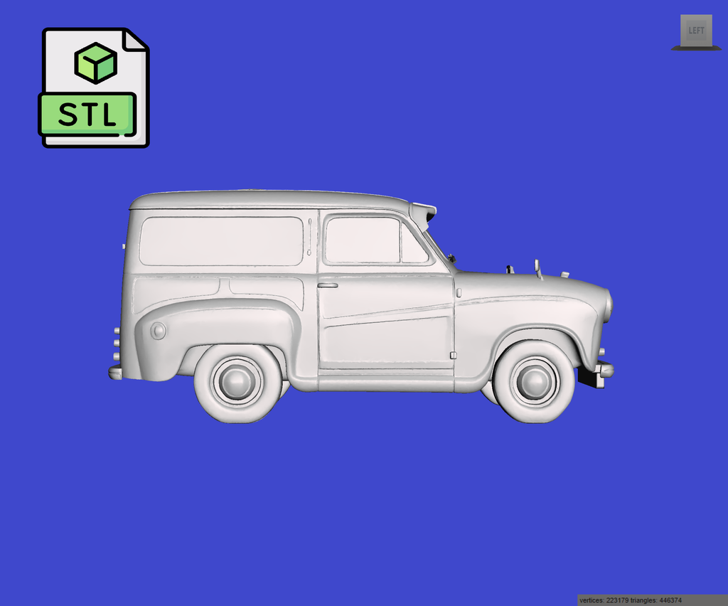 Digital Download of 3D Printed Austin A35 Van 1960