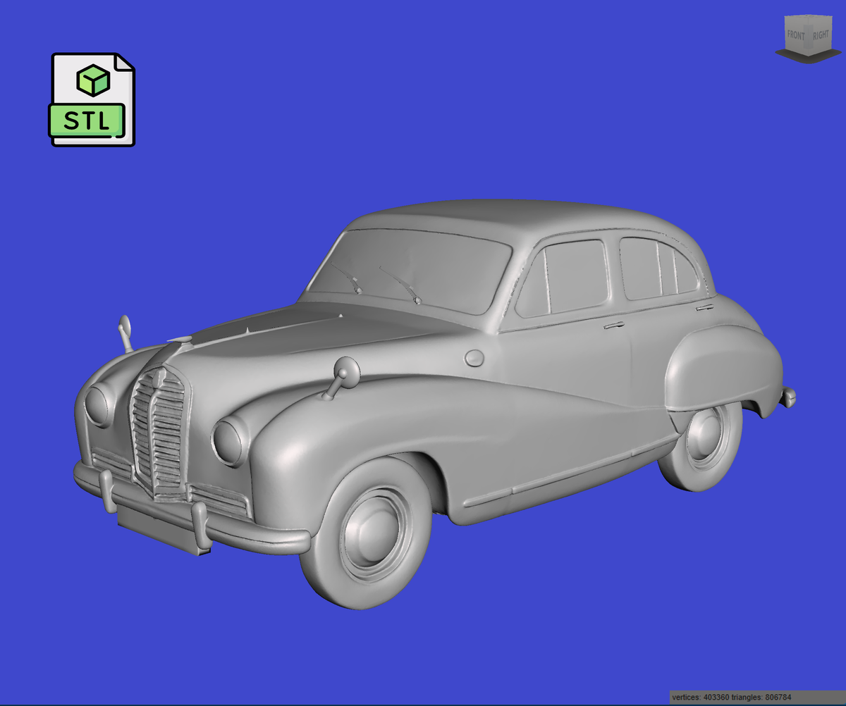 Digital Download of 3D Printed Austin A70 Hereford 1952 prescale
