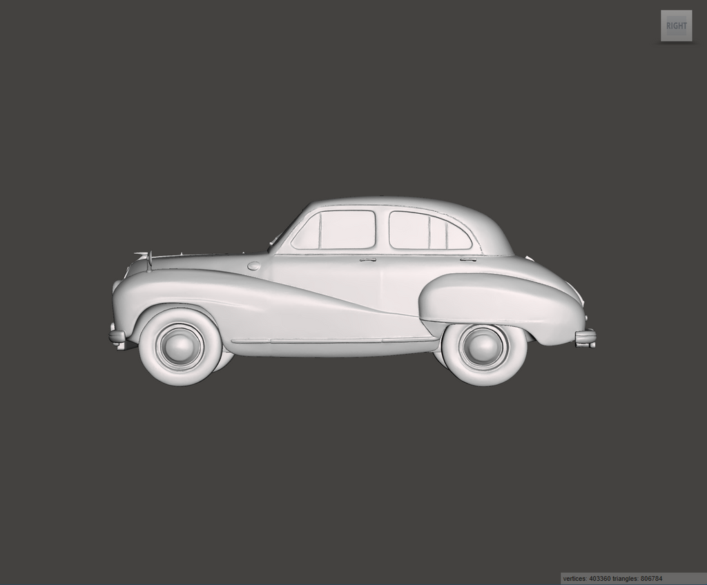 Image of 3D Printed Resin model of Austin A70 Hereford 1955