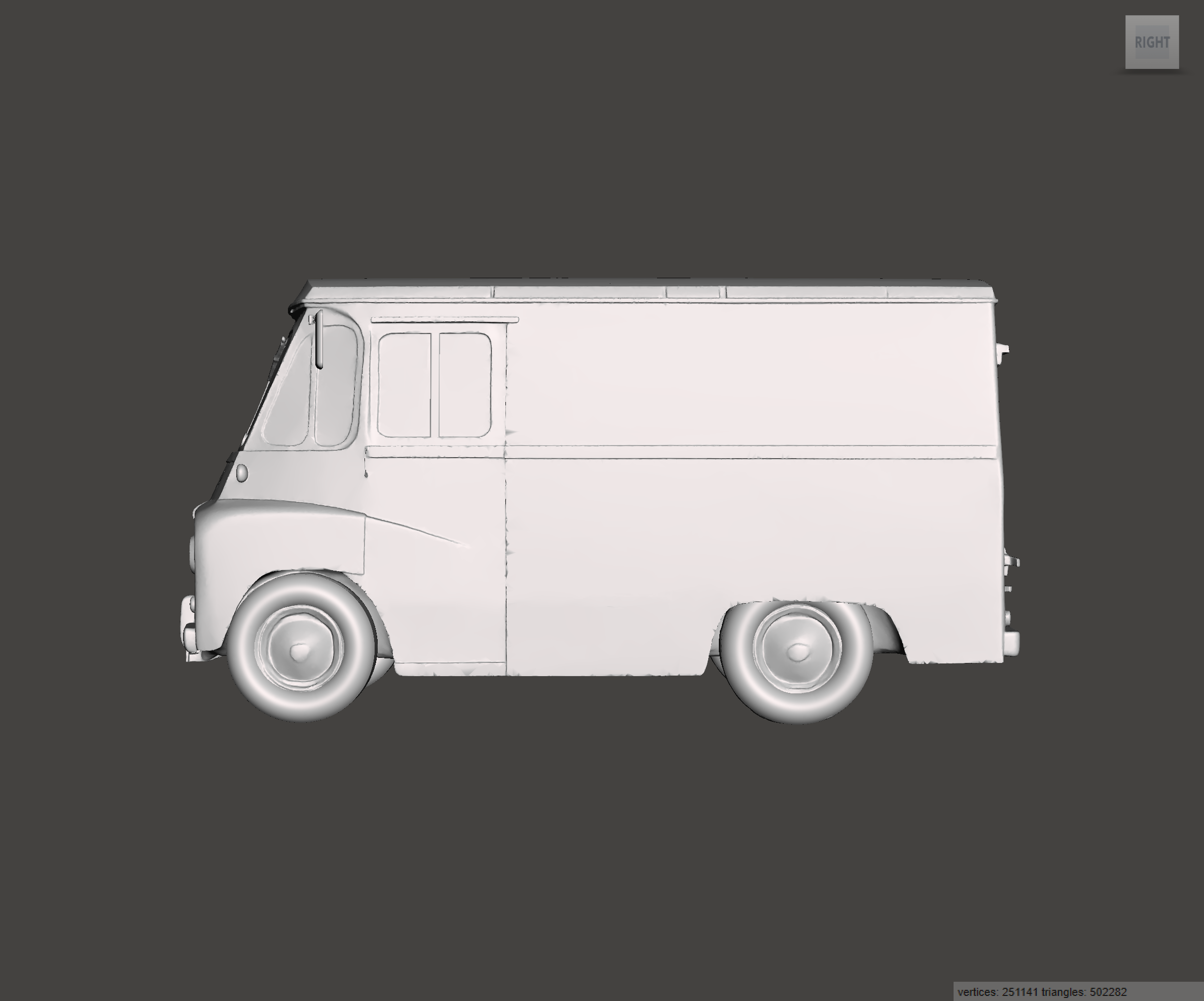 Image of 3D Printed Resin model of Austin LD 1ton Van 1966