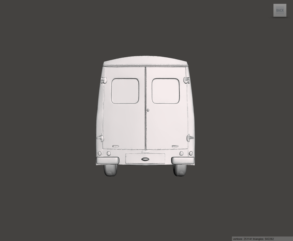 Image of 3D Printed Resin model of Austin LD 1ton Van 1966