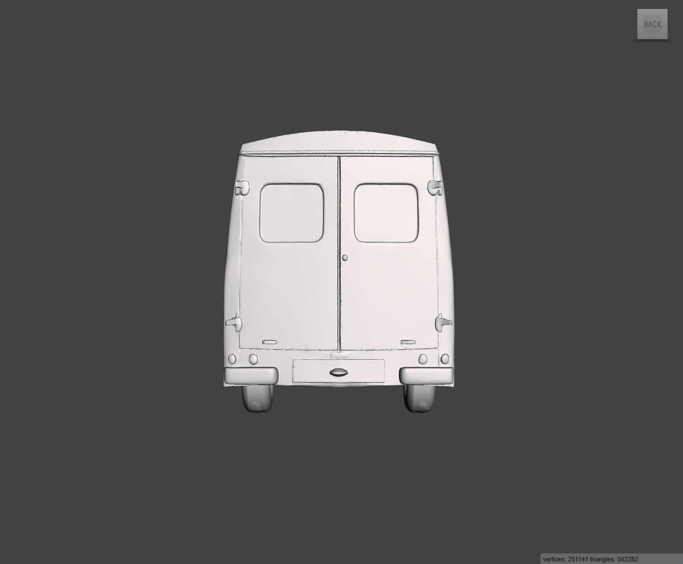 Image of 3D Printed Resin model of Austin LD 1ton Van 1966