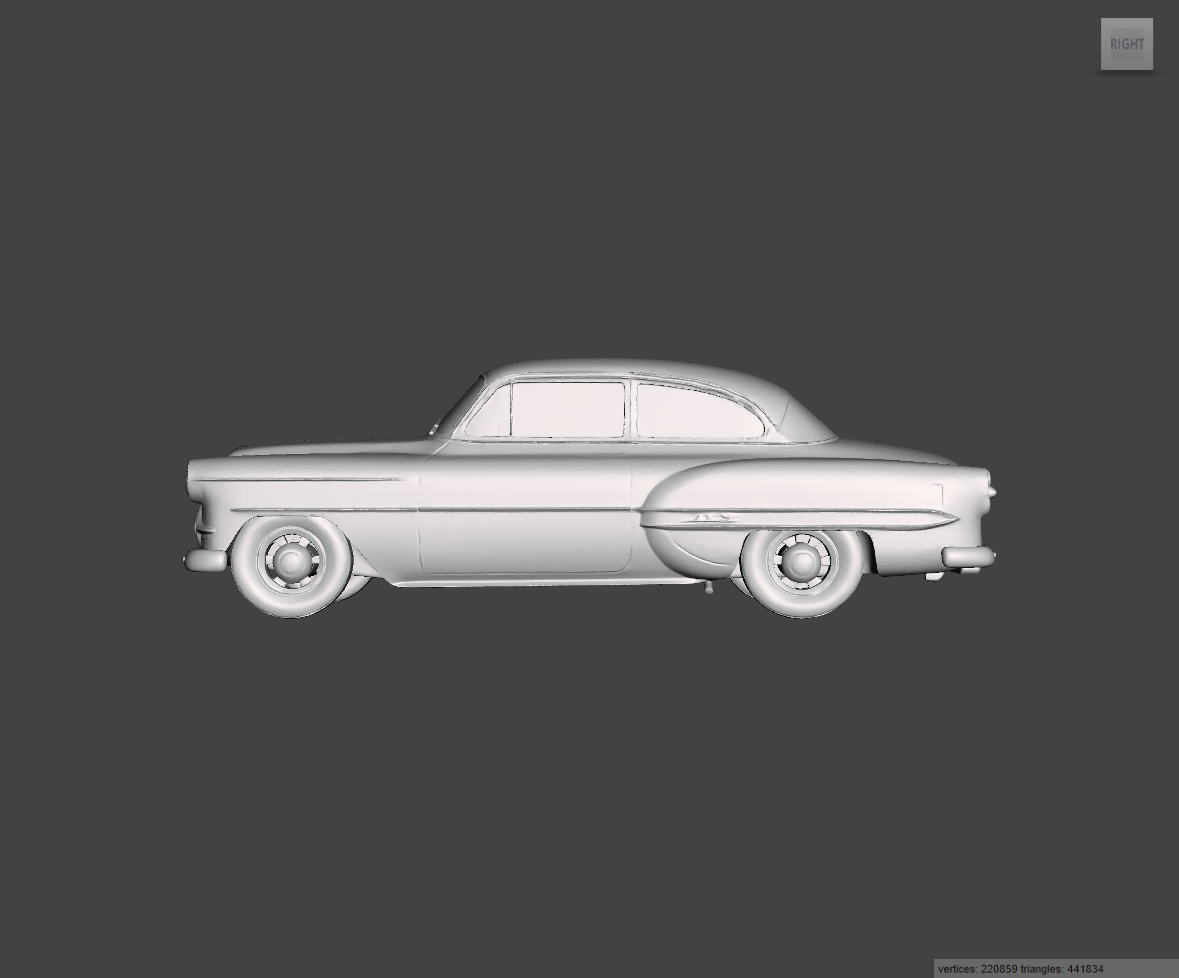 Image of 3D Printed Resin model of Chevrolet Bel Air 1953