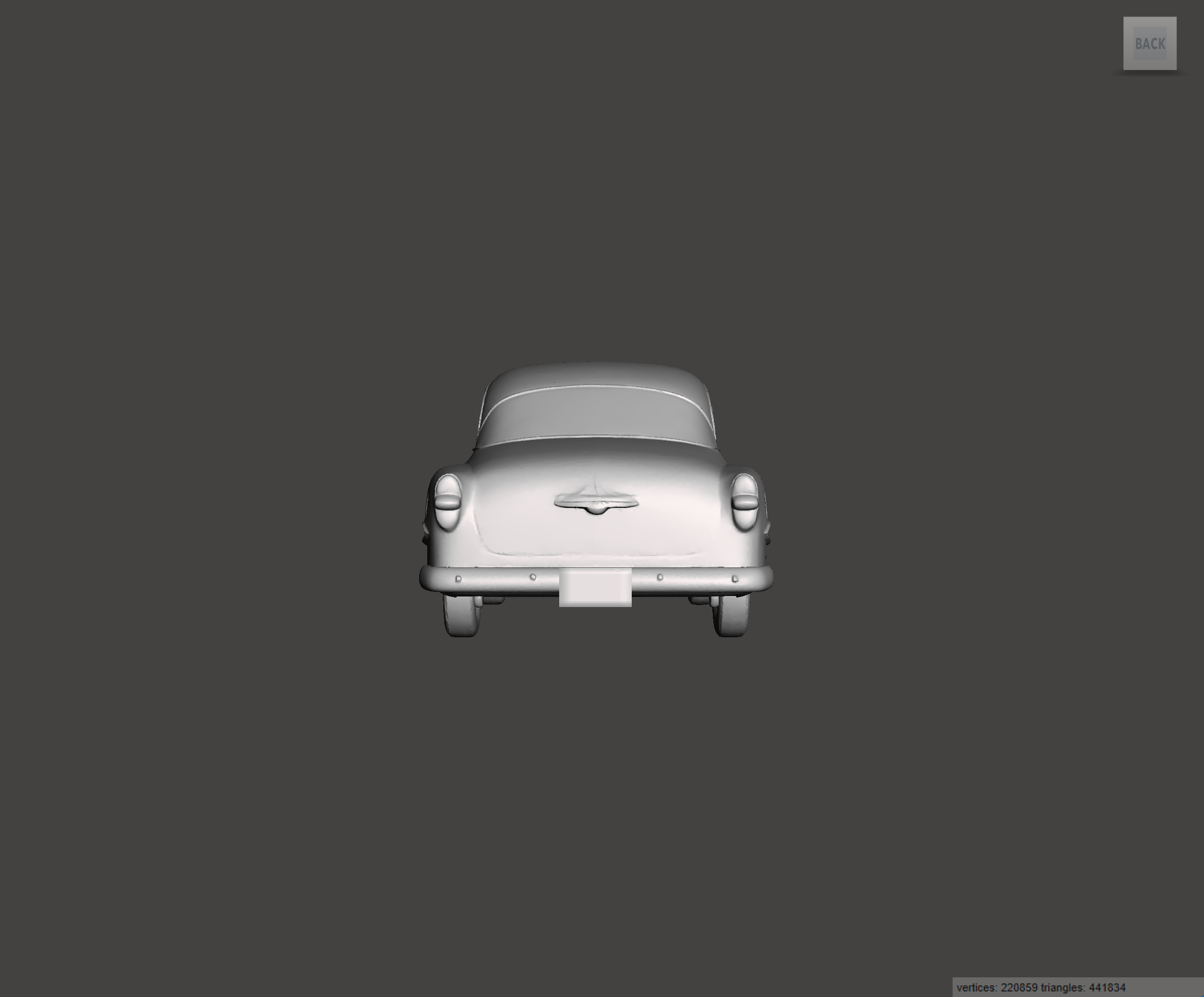 Image of 3D Printed Resin model of Chevrolet Bel Air 1953
