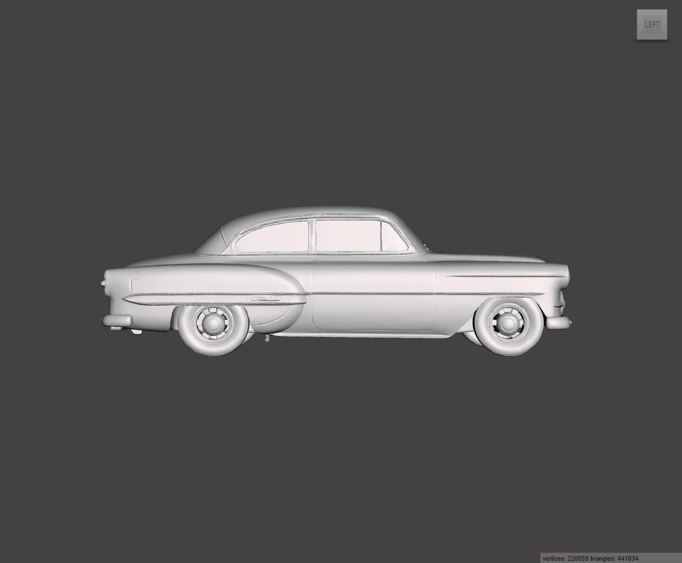 Image of 3D Printed Resin model of Chevrolet Bel Air 1953