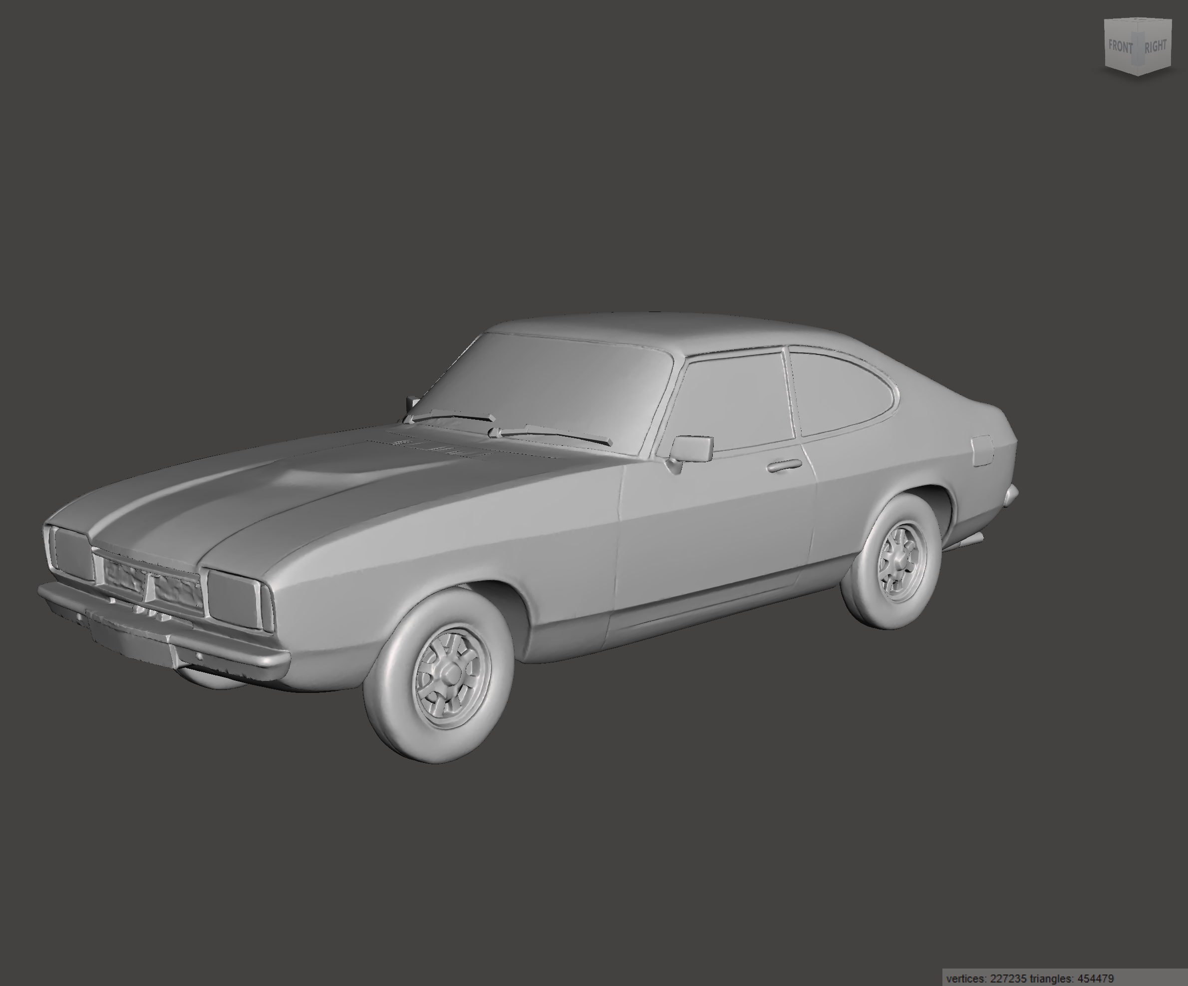 Image of 3D Printed Resin model of Ford Capri Mk2 2000 GL 1978