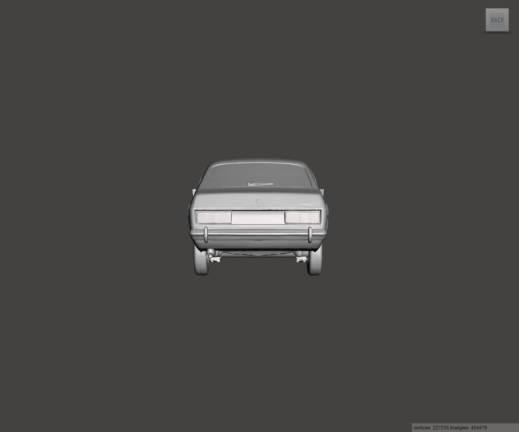 Image of 3D Printed Resin model of Ford Capri Mk2 2000 GL 1978