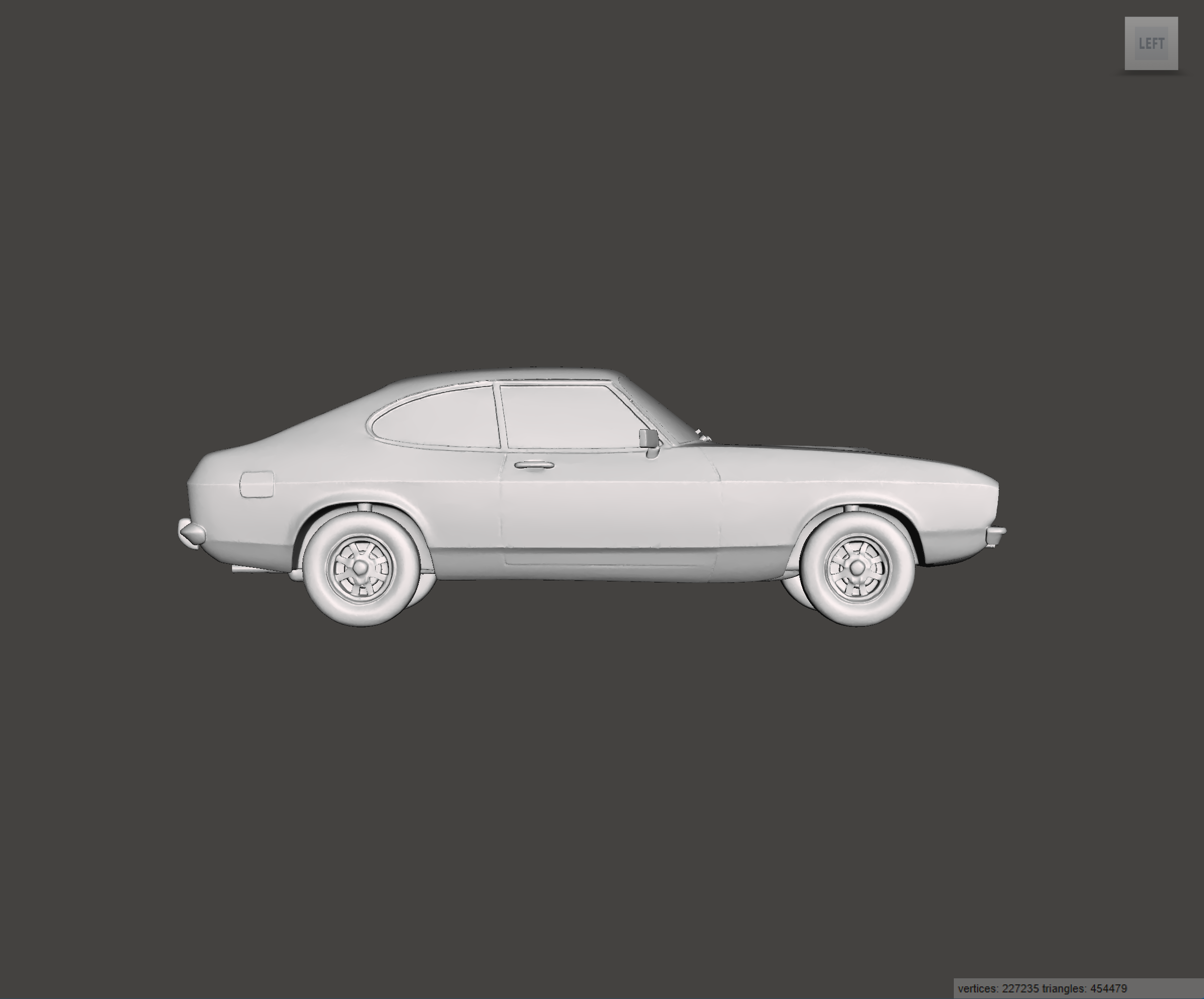 Image of 3D Printed Resin model of Ford Capri Mk2 2000 GL 1978