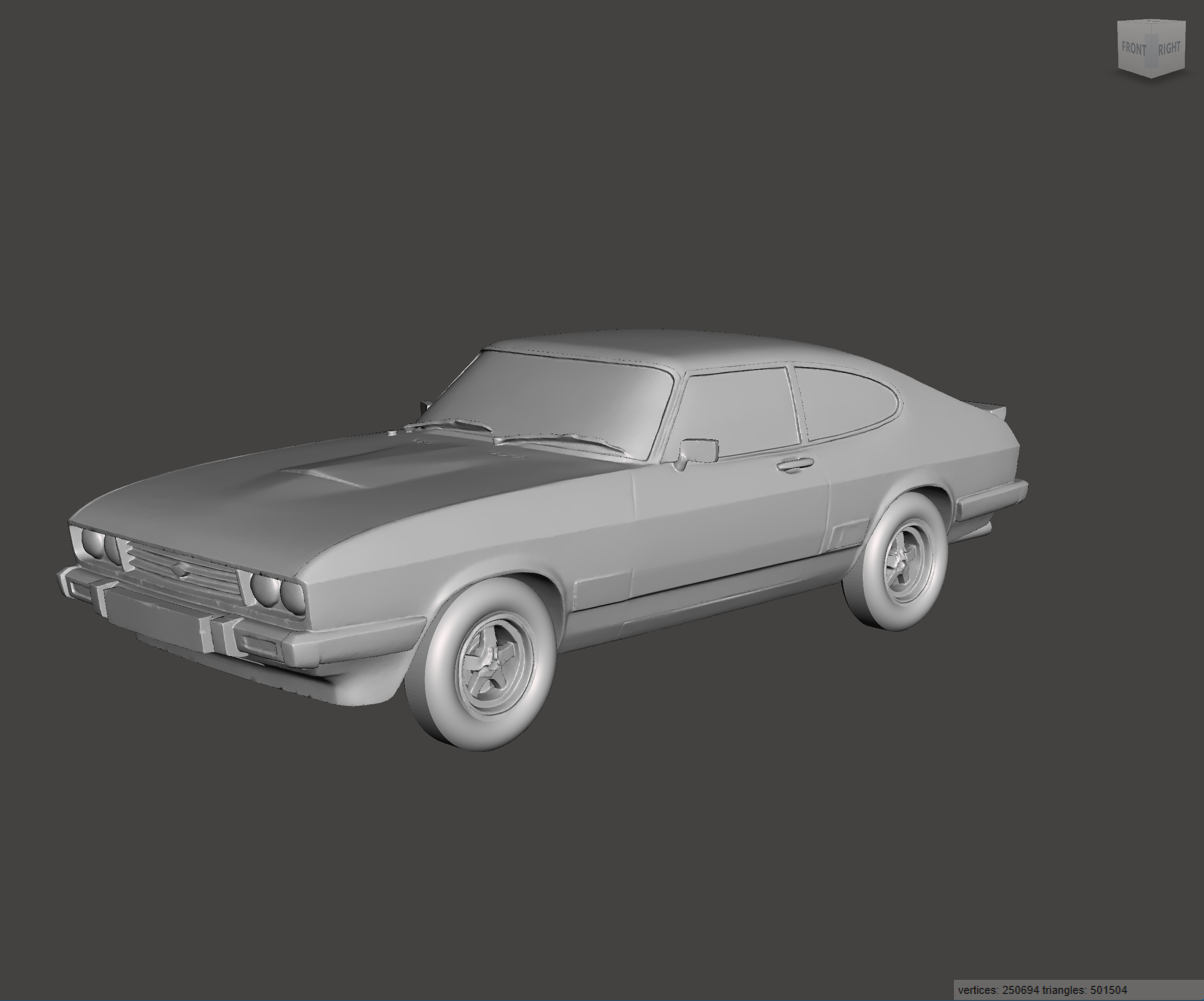 Image of 3D Printed Resin model of Ford Capri Mk3 2.0S 1983