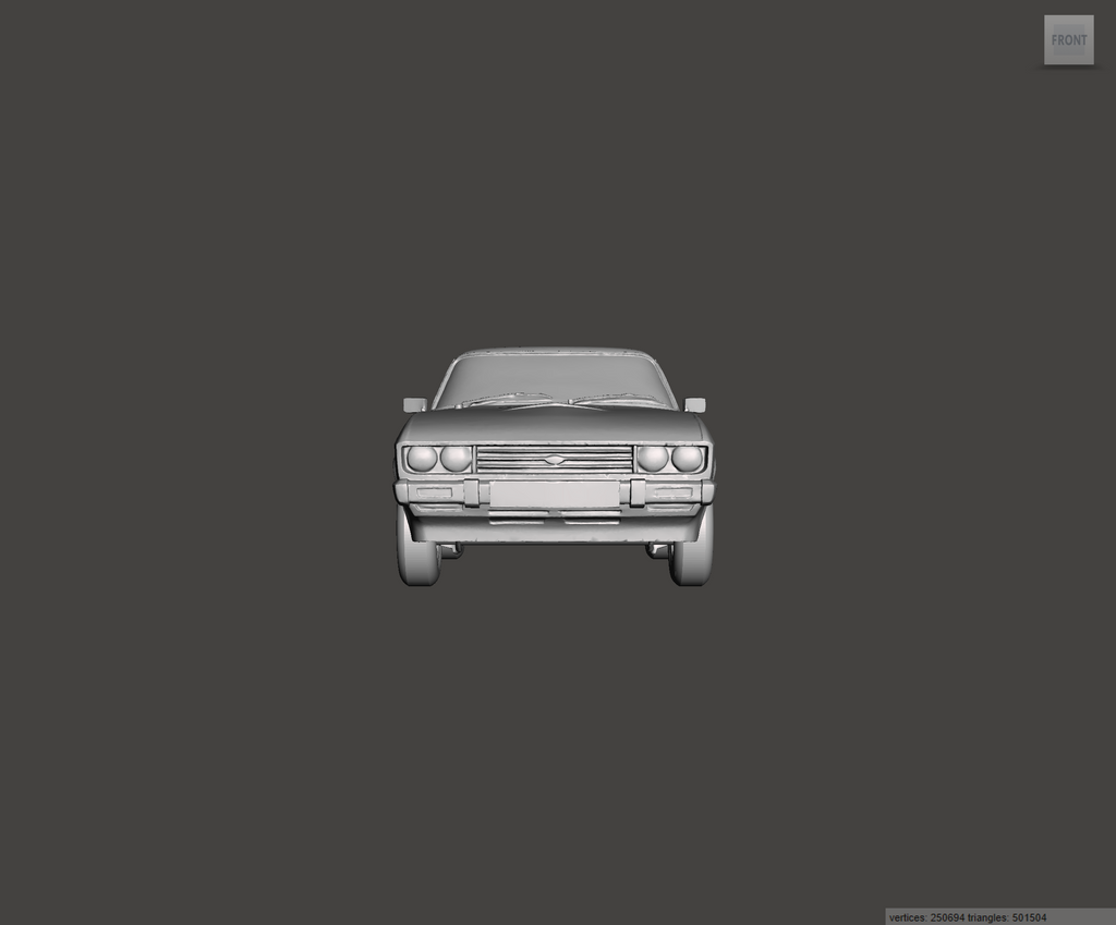 Image of 3D Printed Resin model of Ford Capri Mk3 2.0S 1983