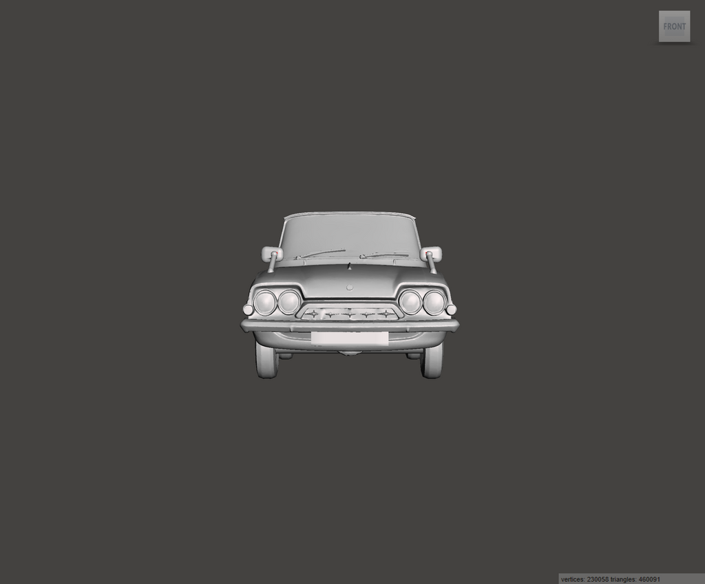 Image of 3D Printed Resin model of Ford Consul Classic 2 Door 1963