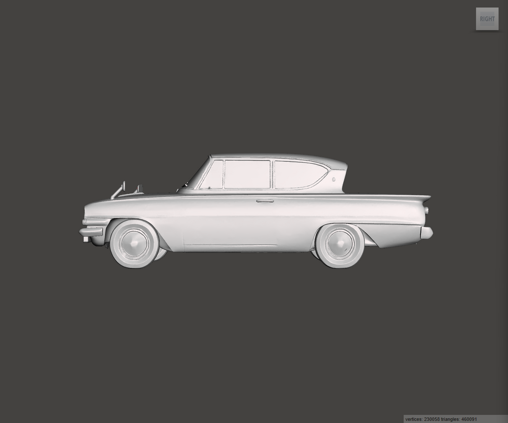 Image of 3D Printed Resin model of Ford Consul Classic 2 Door 1963