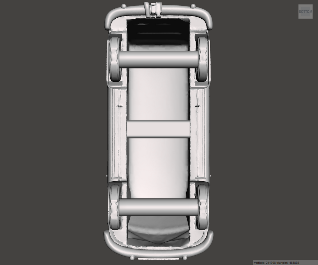 Image of 3D Printed Resin Model of Volkswagen Type 2 Hightop 1967