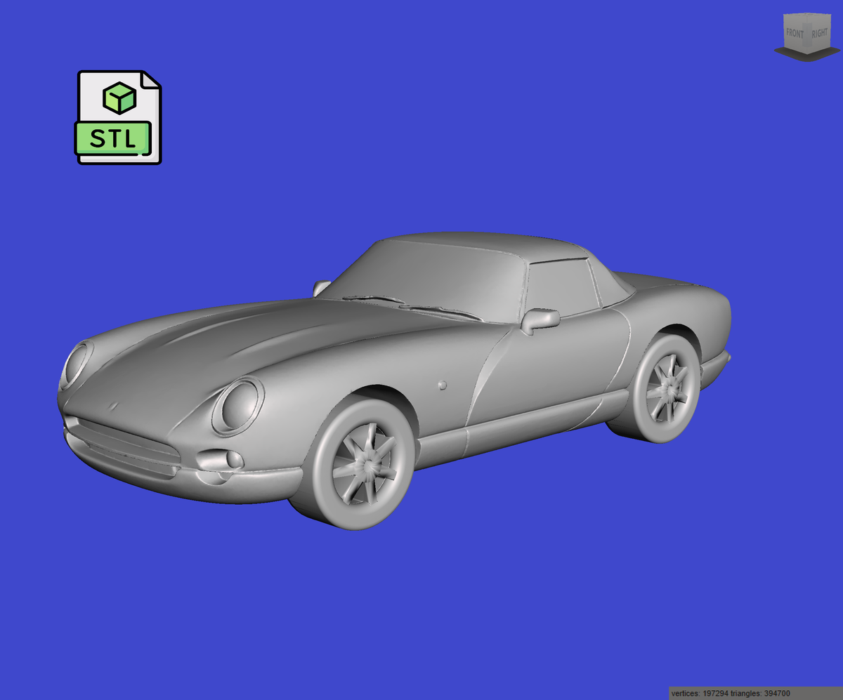 Digital Download of 3D Printed TVR Chimaera 1998 Prescale