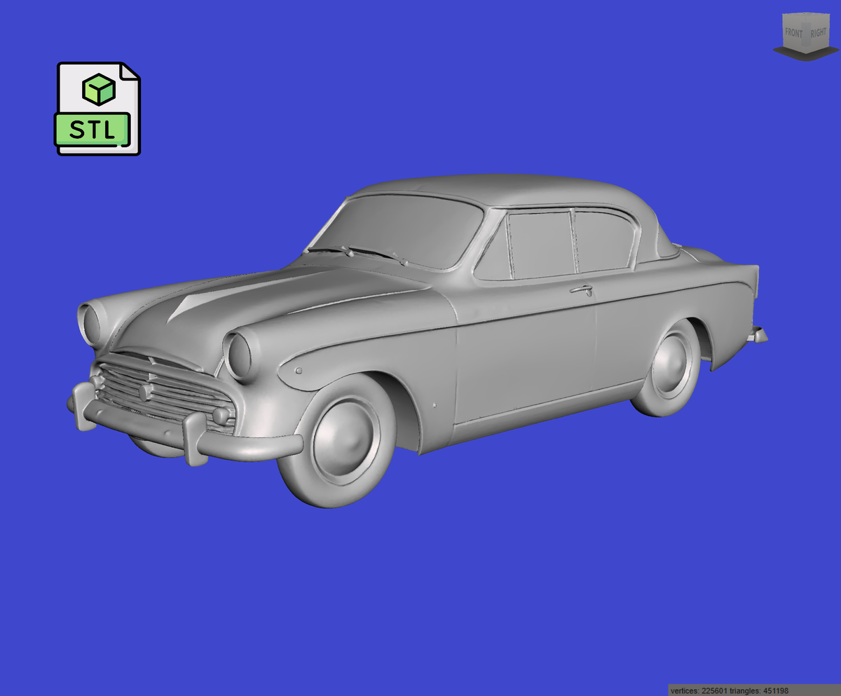 Digital Download of 3D Printed Sunbeam Rapier 1957 prescale
