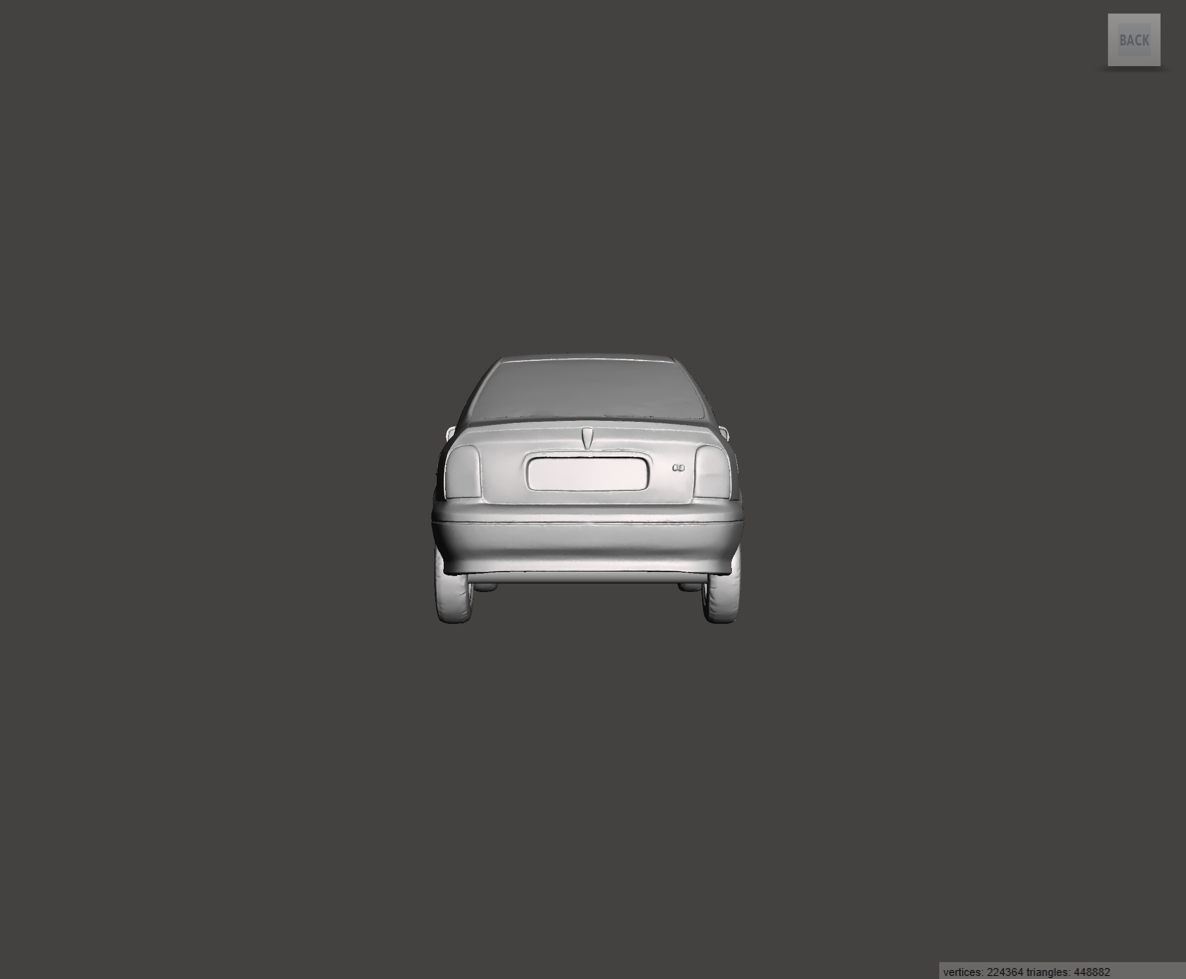 Image of 3D Printed Resin Model of Rover 416 1.6 1998