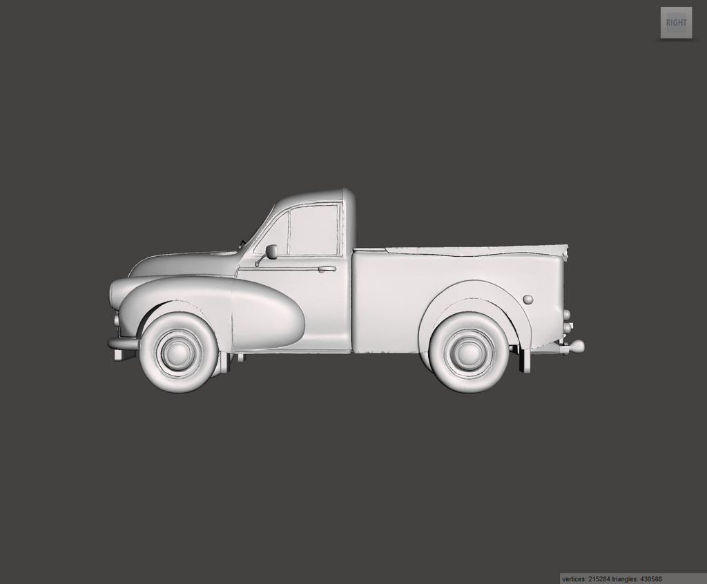 Image of 3D Printed Resin Model of Morris Minor Pick up 1968