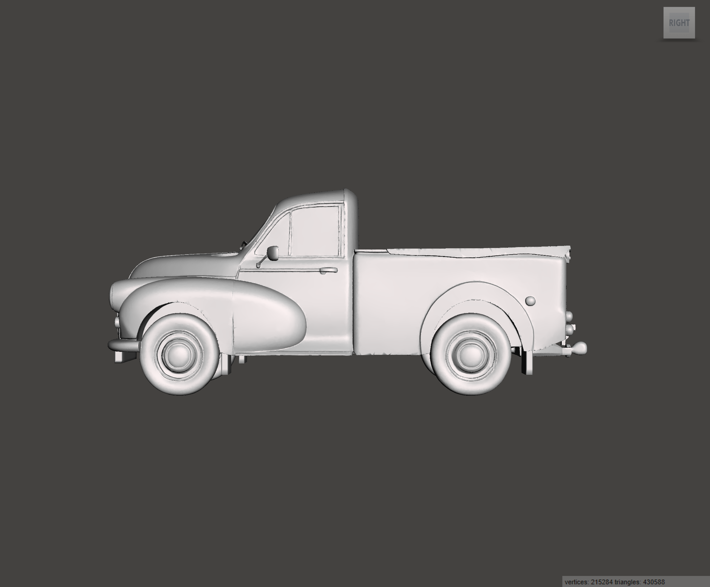 Image of 3D Printed Resin Model of Morris Minor Pick up 1968