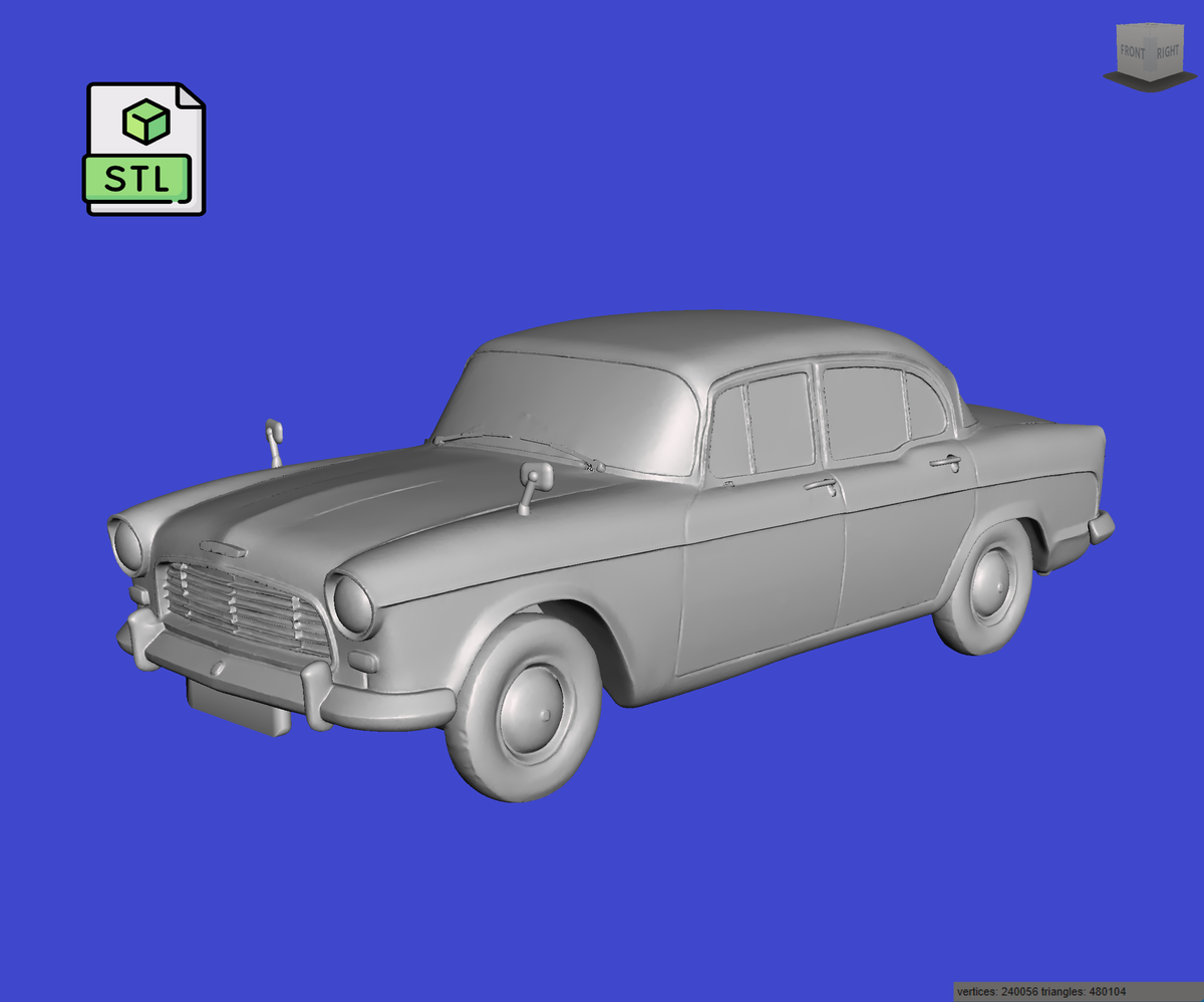 Digital Download of 3D Printed Humber Hawk 1958 prescale