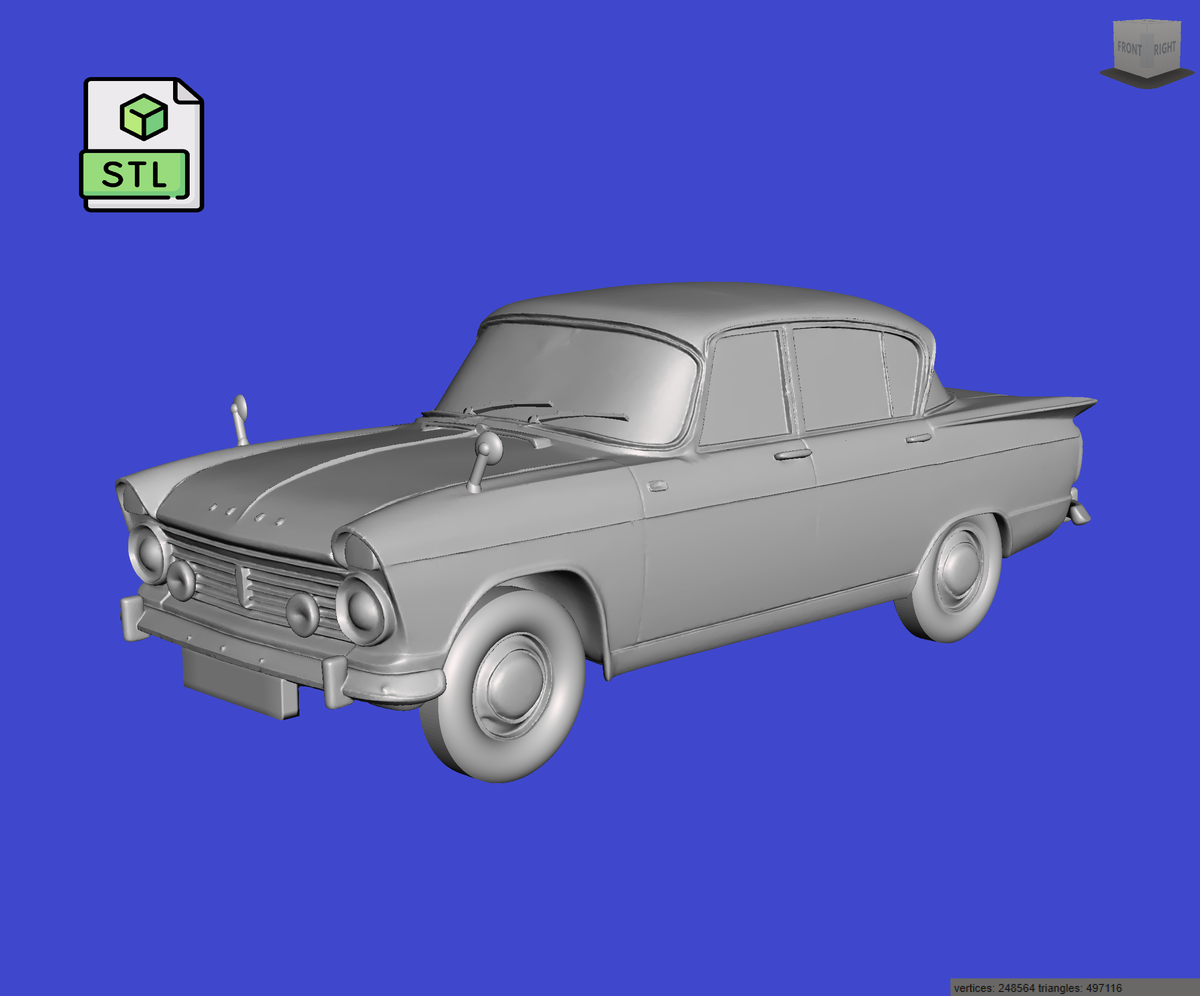 Digital Download of 3D Printed Hillman Super Minx 1963 prescale