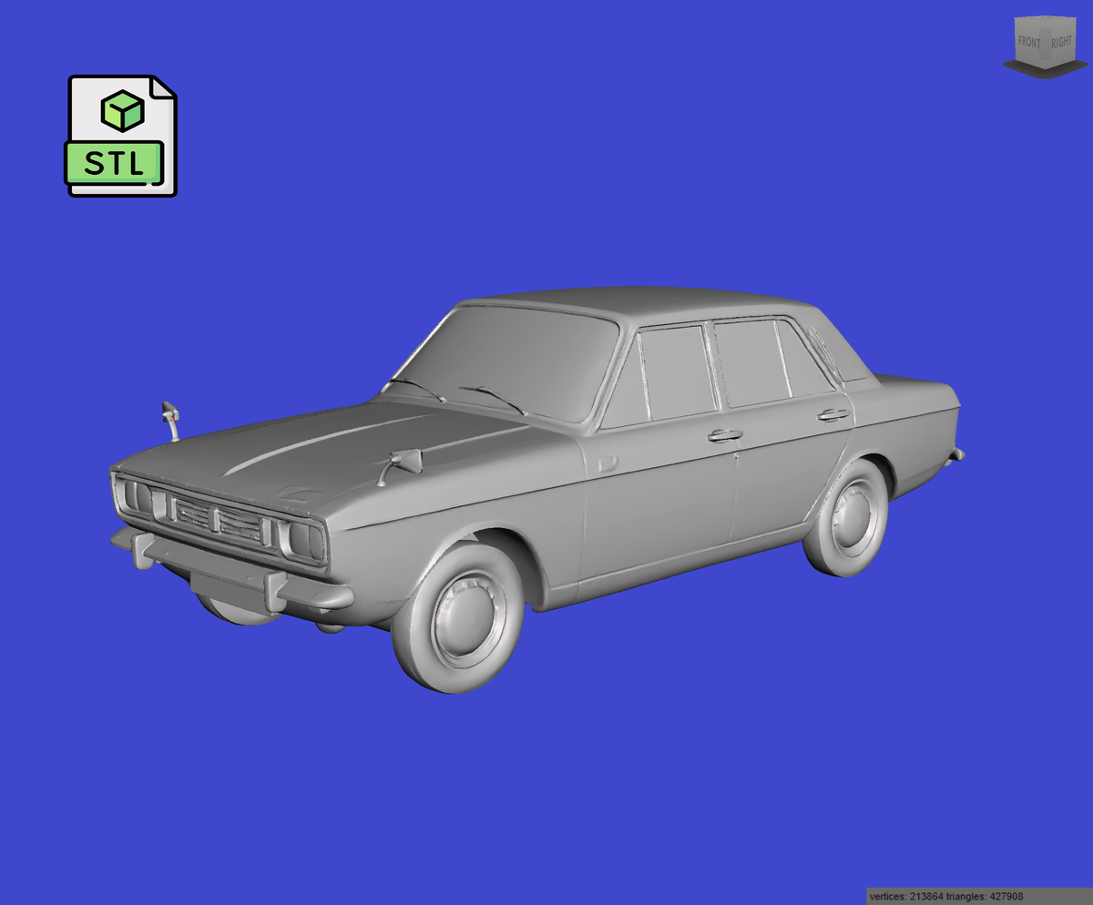 Digital Download of 3D Printed Hillman Hunter 1968 prescale