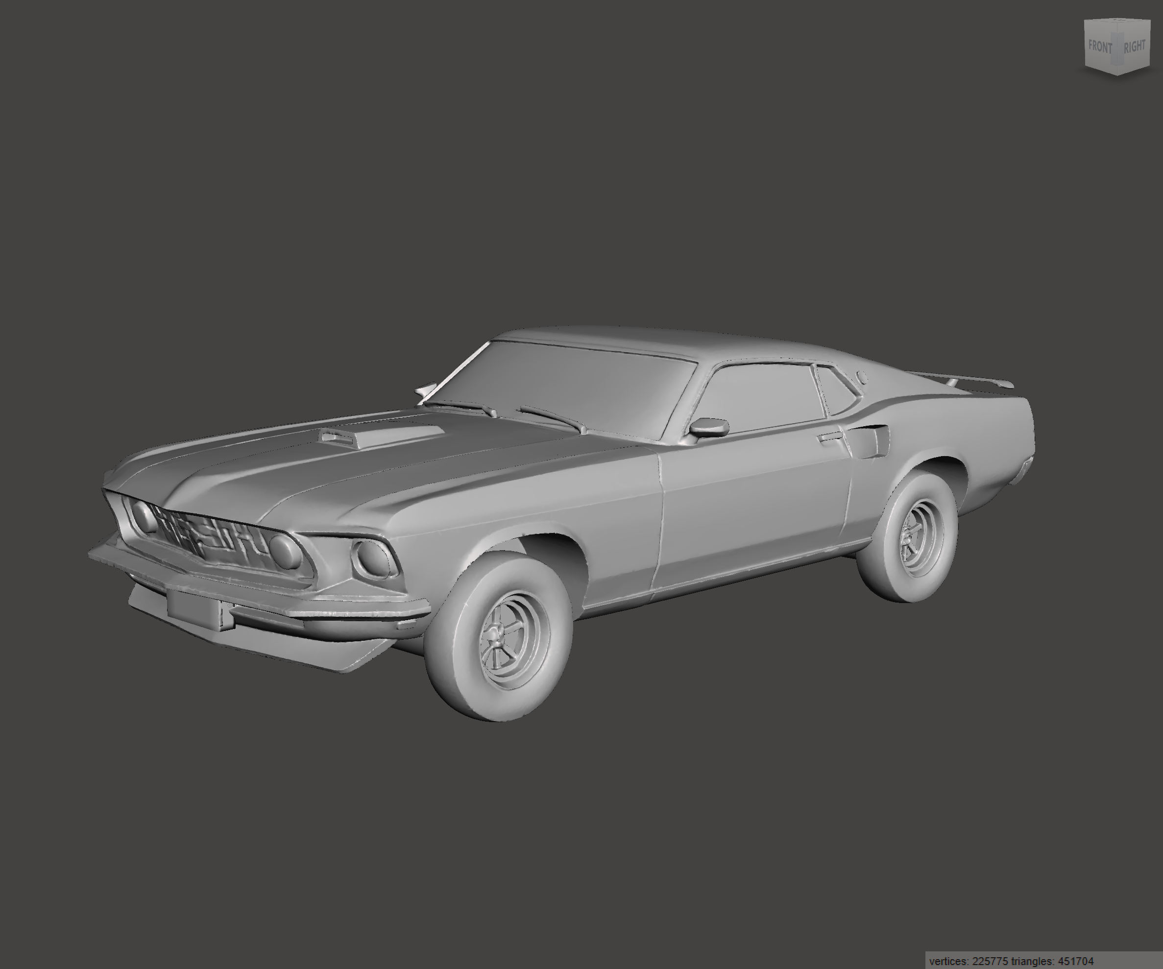 Image of 3D Printed Resin Model of Ford Mustang Mach 1 428 V8 Fastback 1969