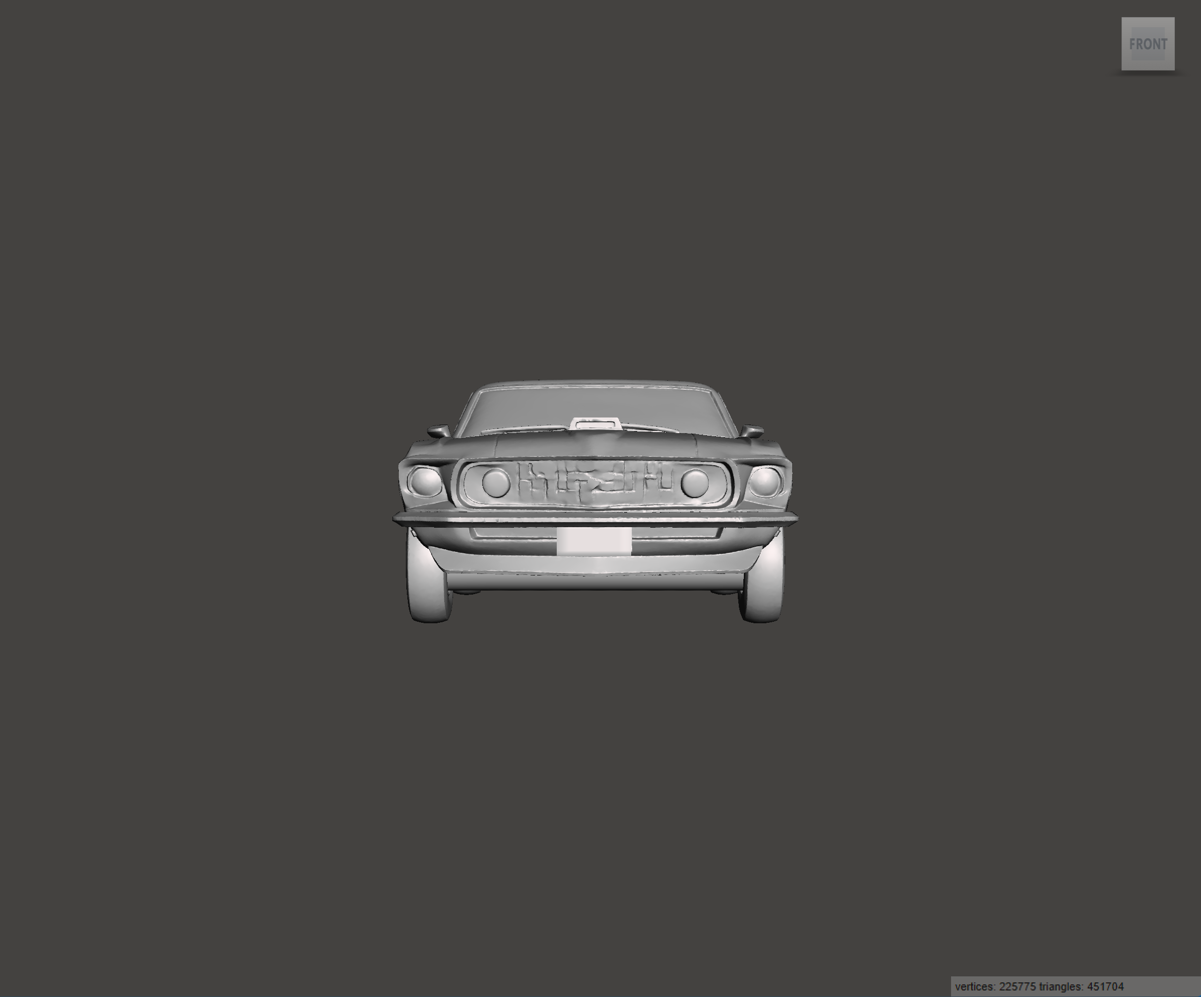 Image of 3D Printed Resin Model of Ford Mustang Mach 1 428 V8 Fastback 1969