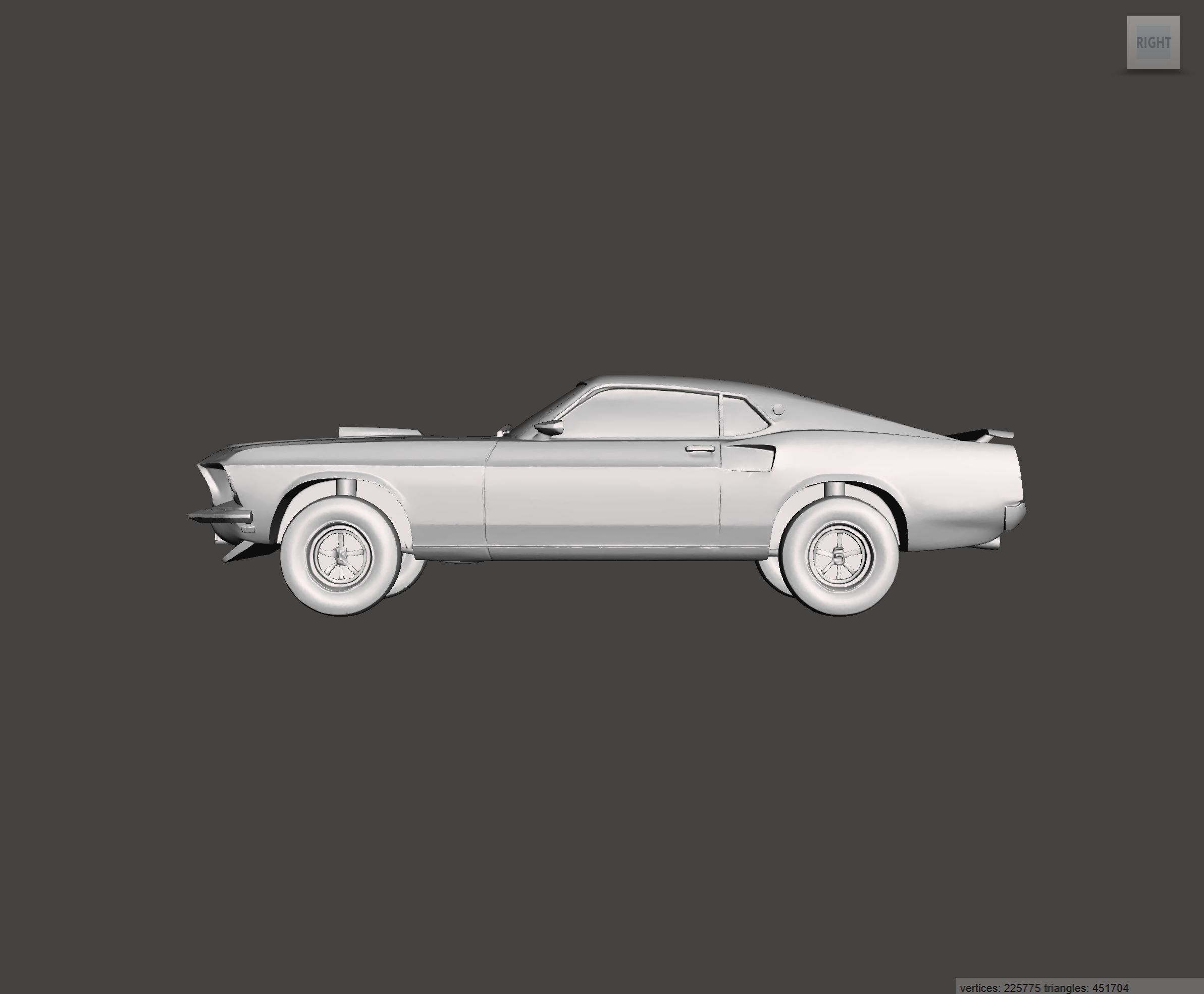 Image of 3D Printed Resin Model of Ford Mustang Mach 1 428 V8 Fastback 1969