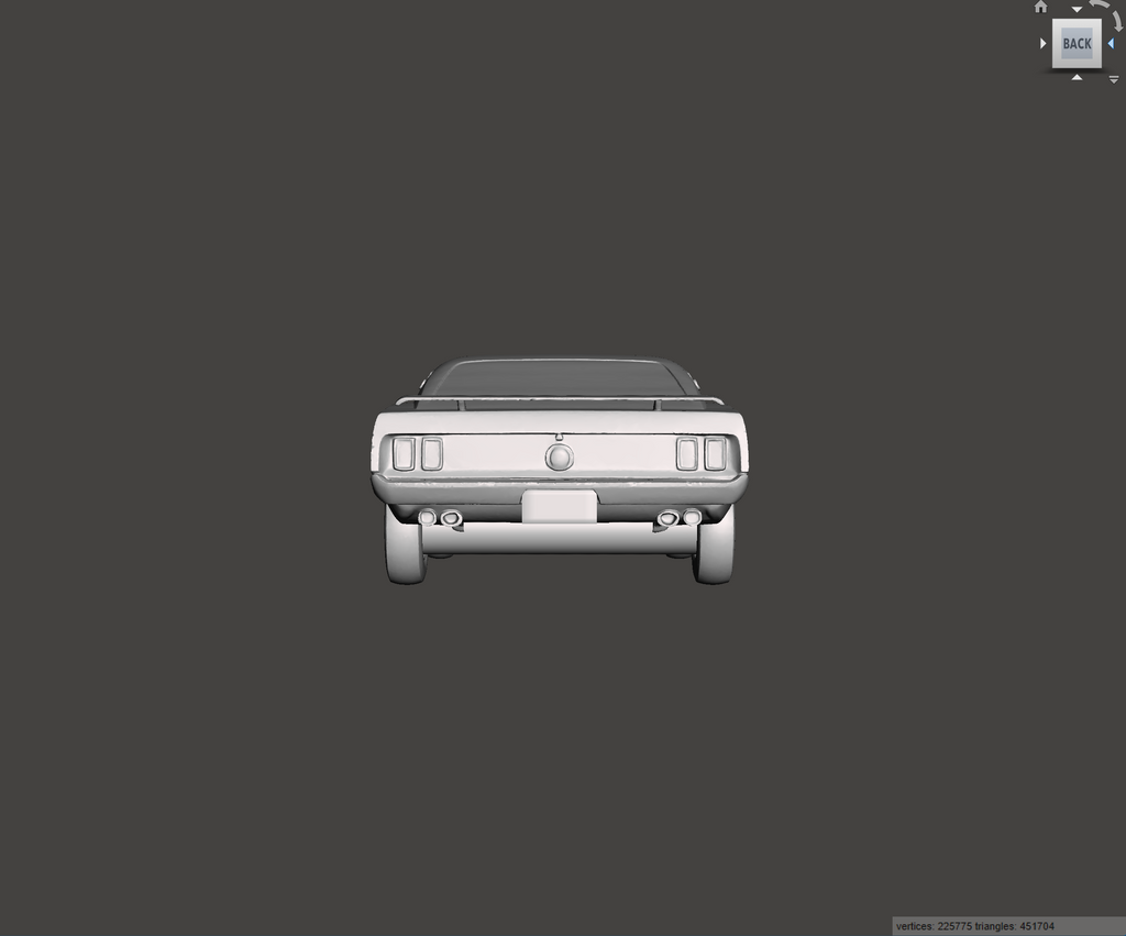 Image of 3D Printed Resin Model of Ford Mustang Mach 1 428 V8 Fastback 1969