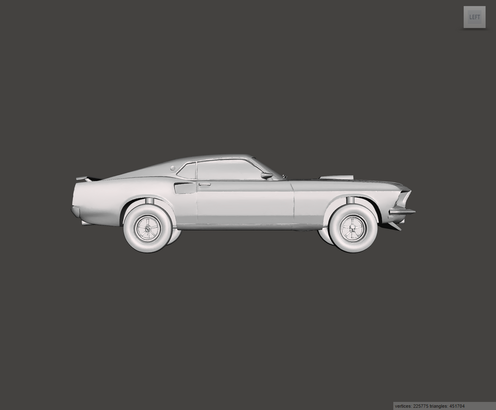 Image of 3D Printed Resin Model of Ford Mustang Mach 1 428 V8 Fastback 1969