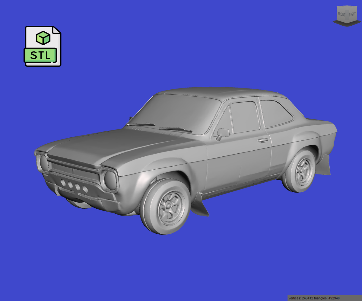 Digital Download of 3D Printed Ford Escort Mk1 Special prescale