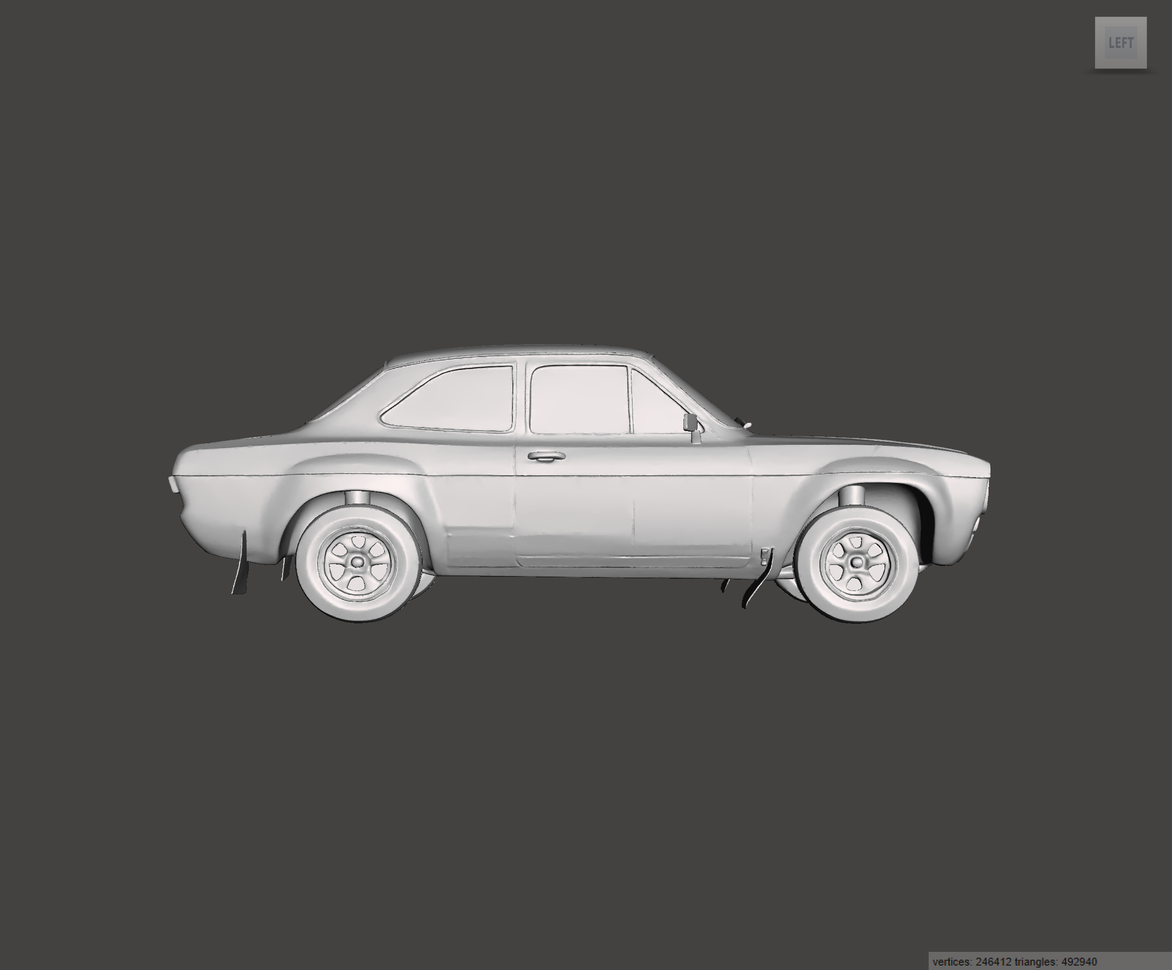 Image of 3D Printed Resin Model of Ford Escort Mk1 Special