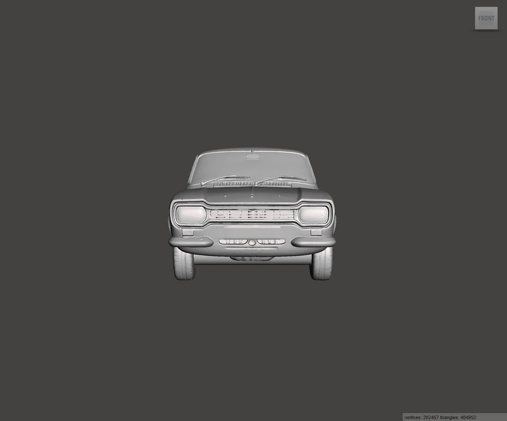 Image of 3D Printed Resin Model of Ford Escort MK1 1600GT 1968