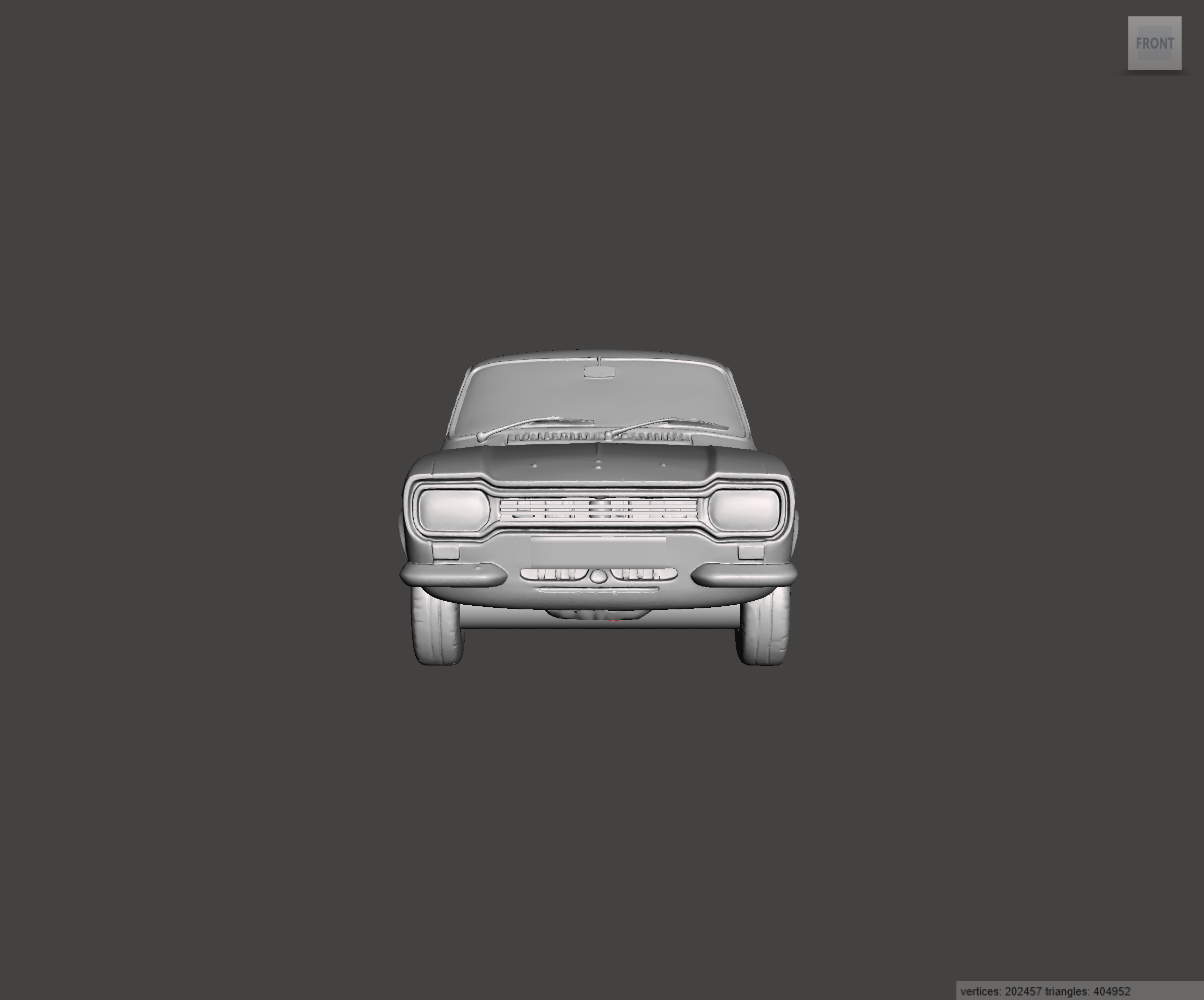Image of 3D Printed Resin Model of Ford Escort MK1 1600GT 1968