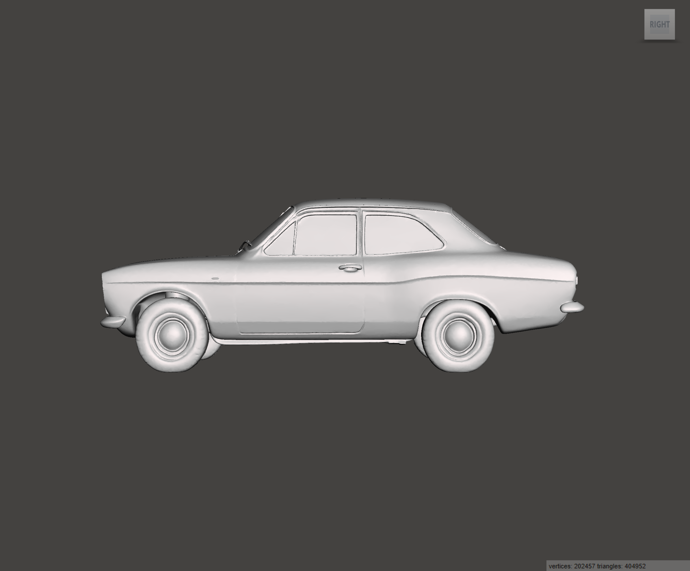 Image of 3D Printed Resin Model of Ford Escort MK1 1600GT 1968