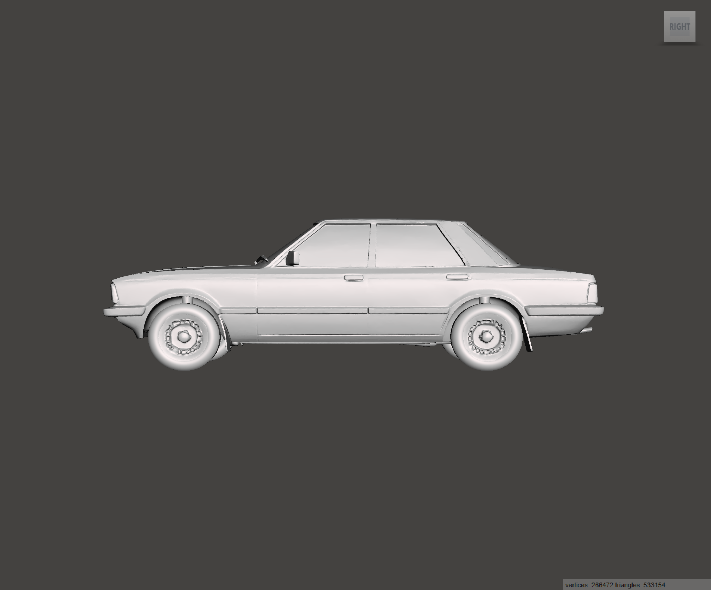 Image of 3D Printed Resin Model of Ford Cortina Mk5 1982