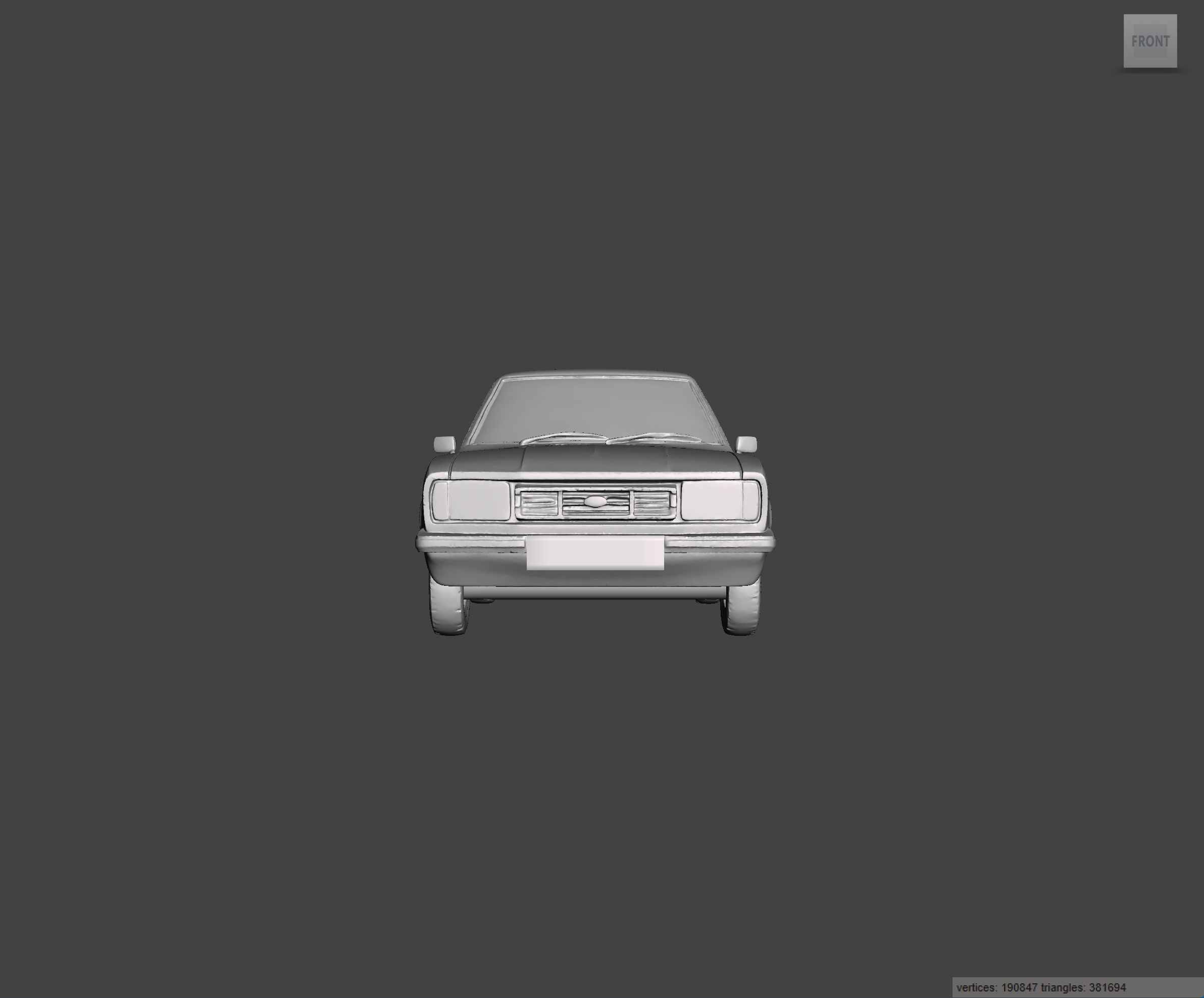 Image of 3D Printed Resin Model of Ford Cortina 1.6 GL 1978