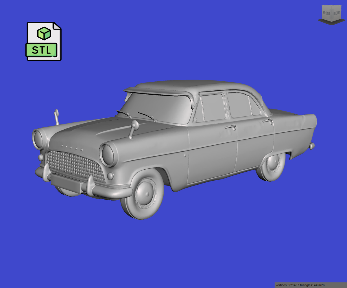 Digital Download of 3D Printed Ford Consul Deluxe 1961 prescale